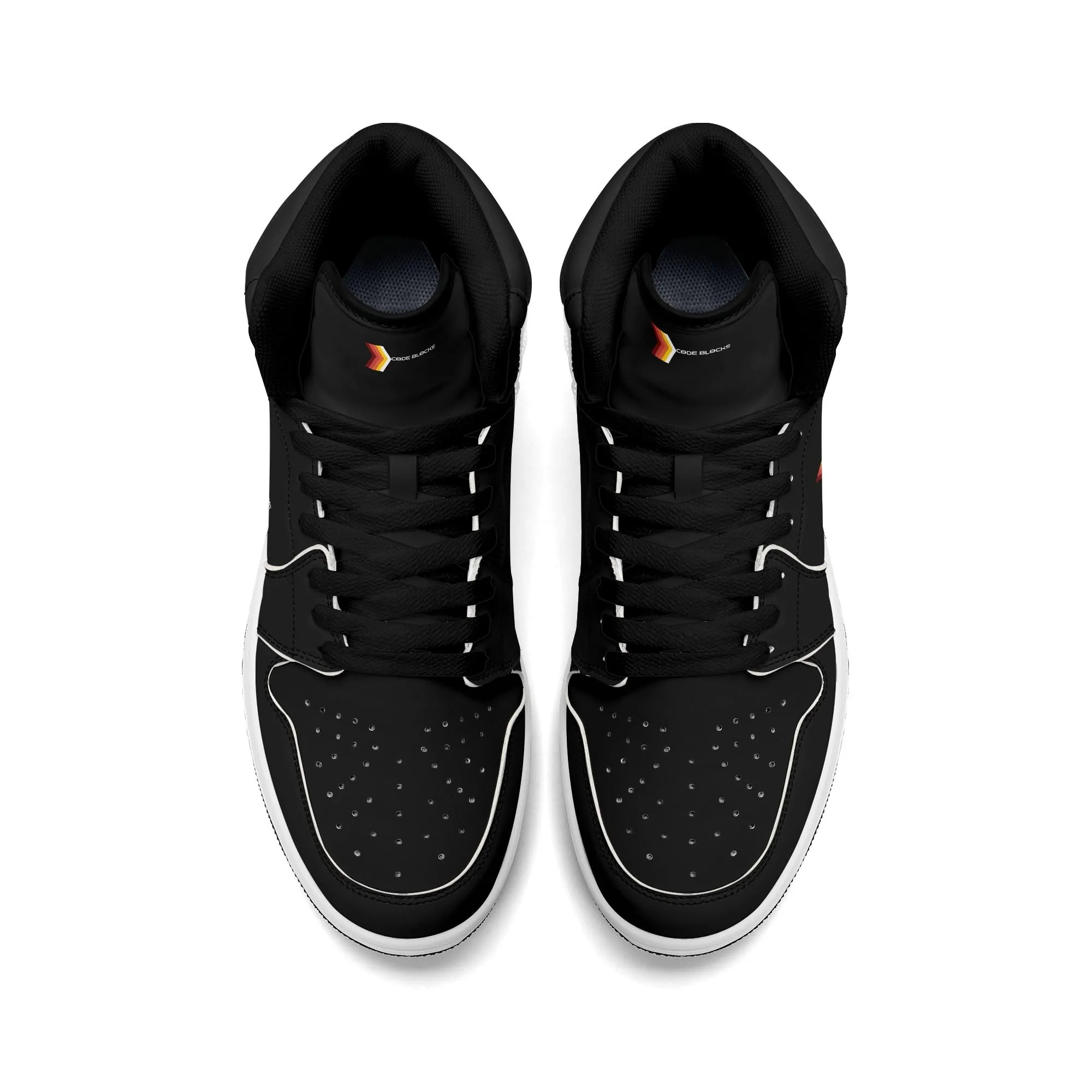Mens Premium High Top Leather Sneakers