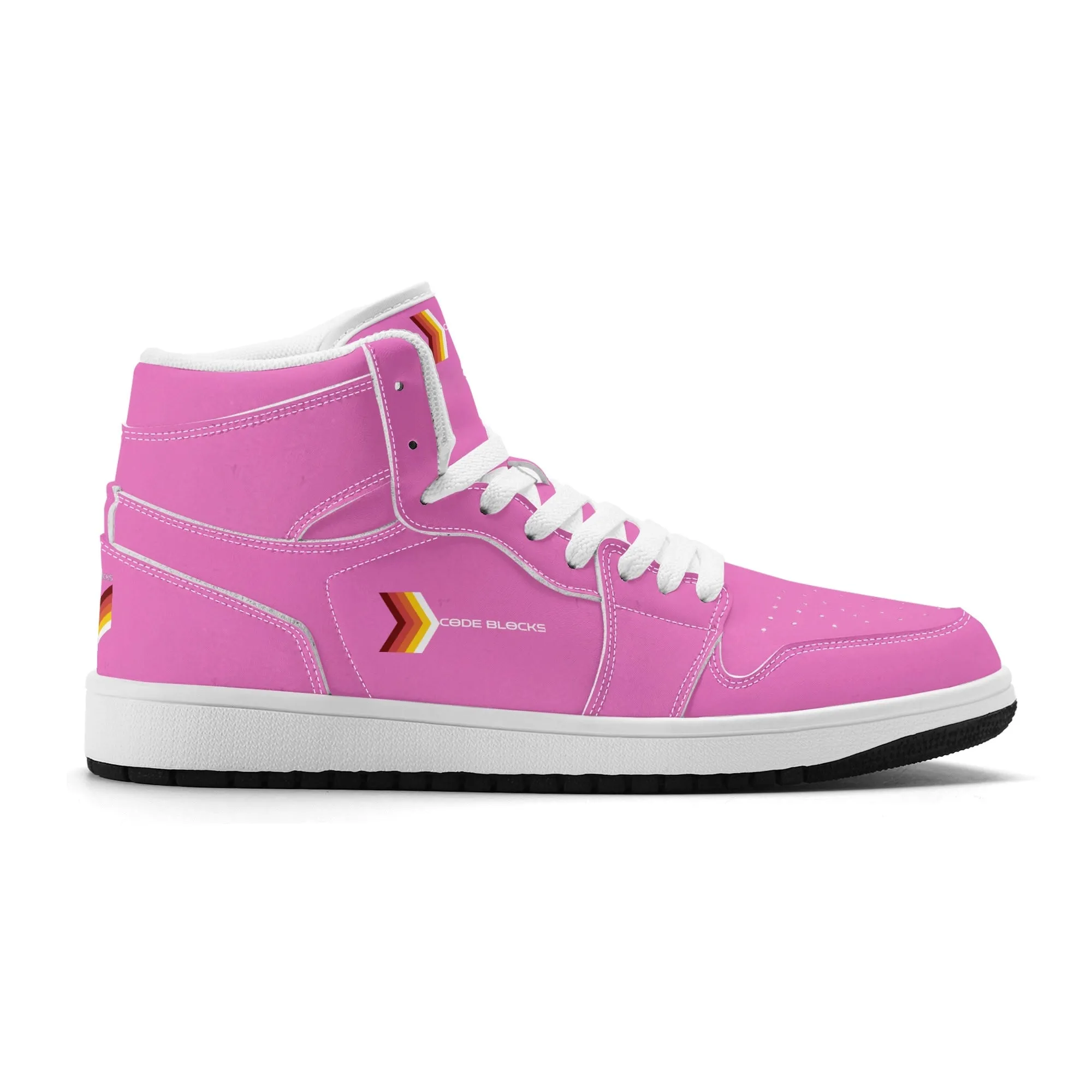 Mens Premium High Top Leather Sneakers