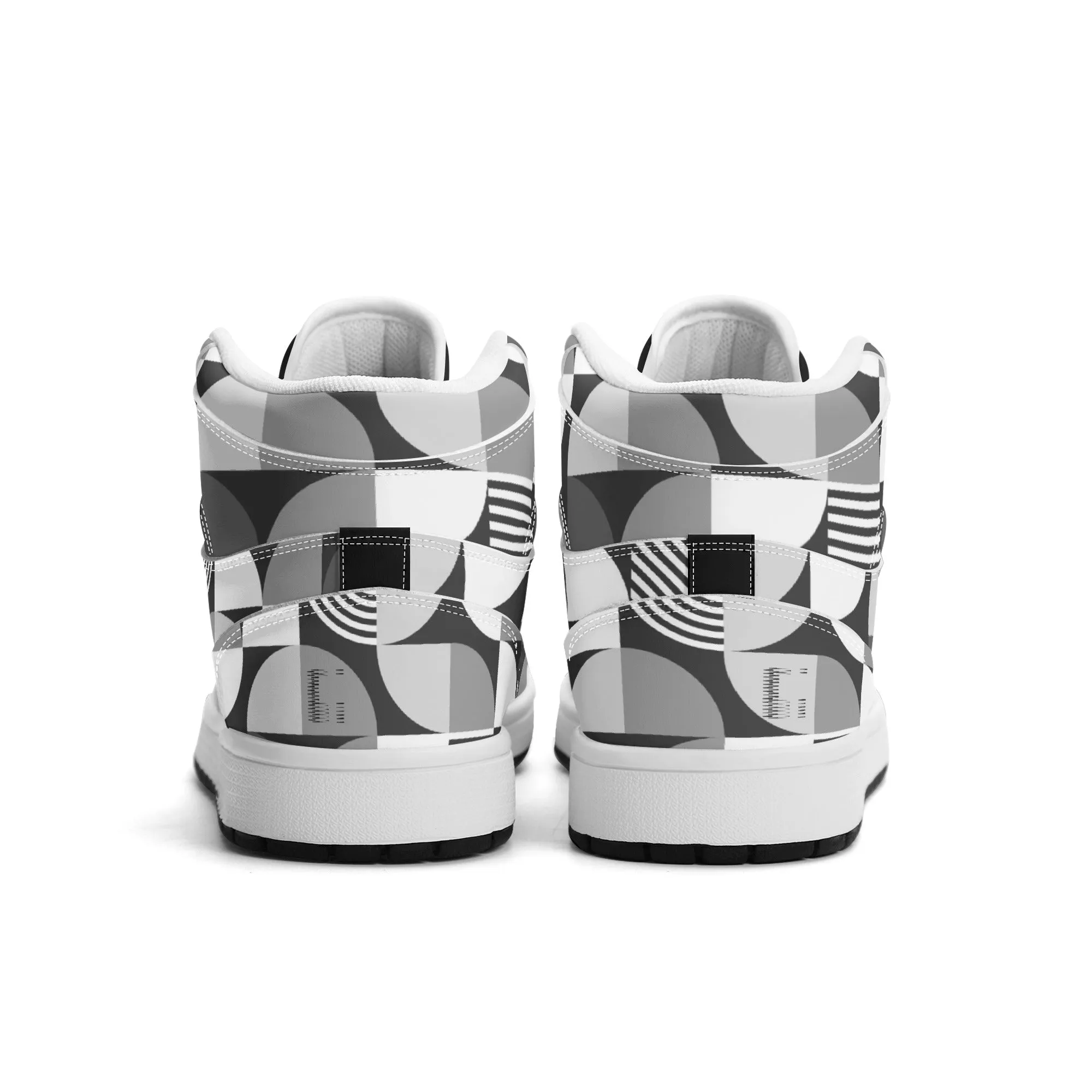 Mens Premium High Top Leather Sneakers