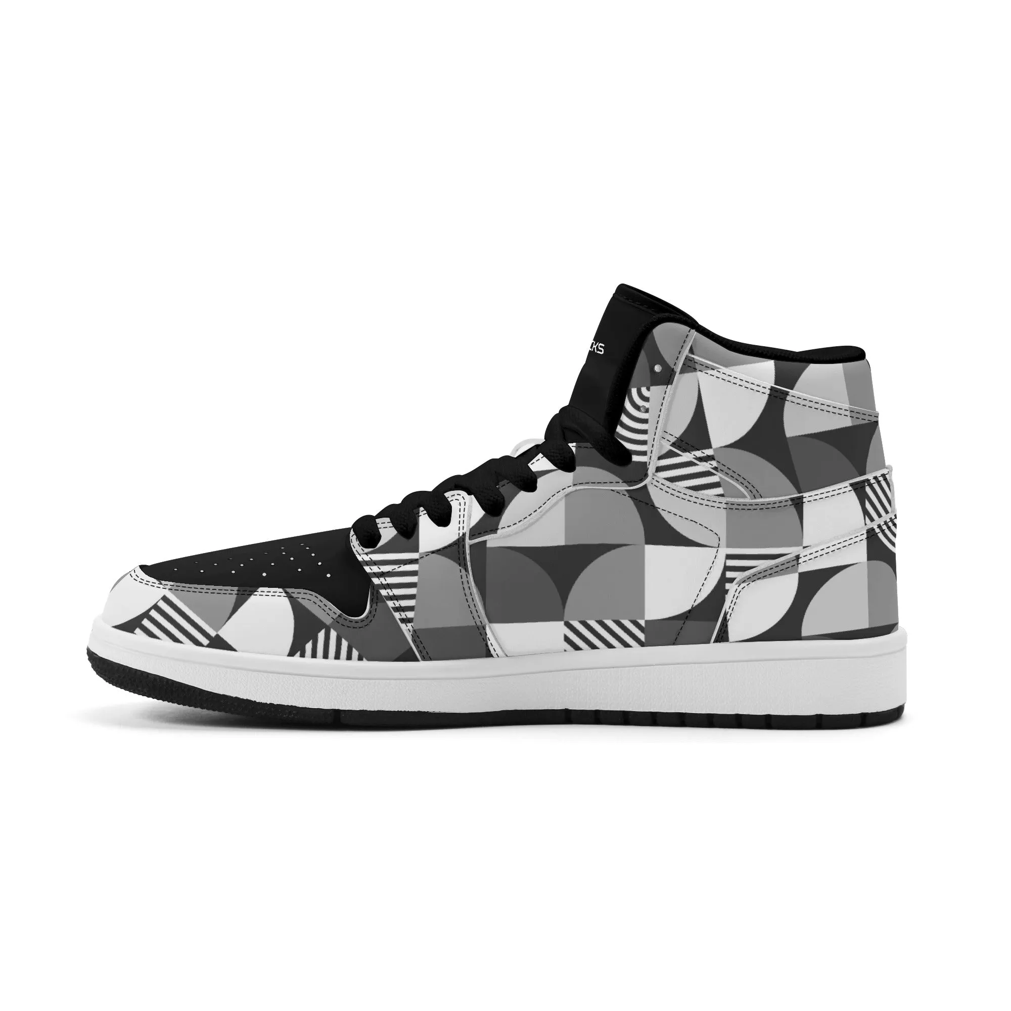 Mens Premium High Top Leather Sneakers