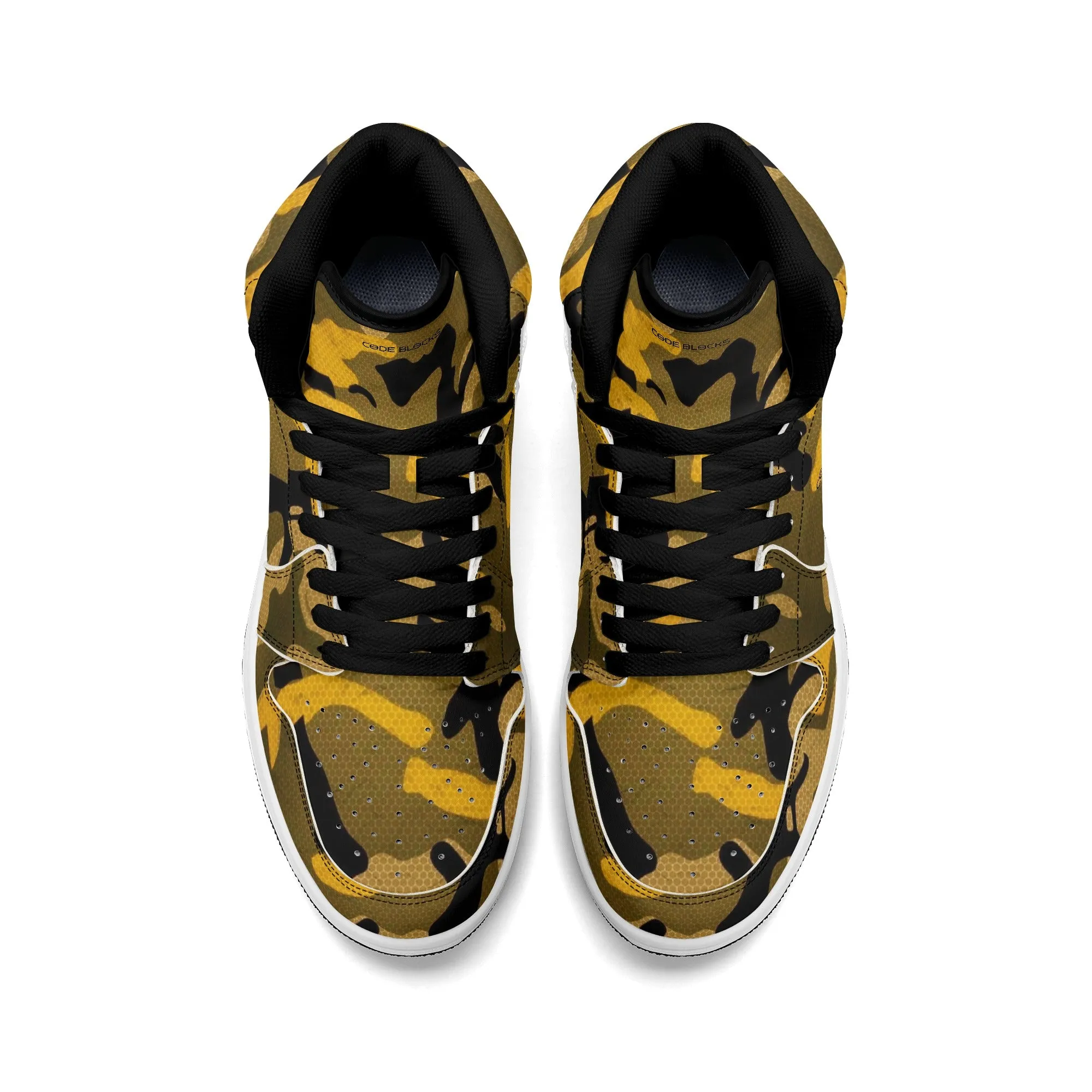 Mens Premium High Top Leather Sneakers