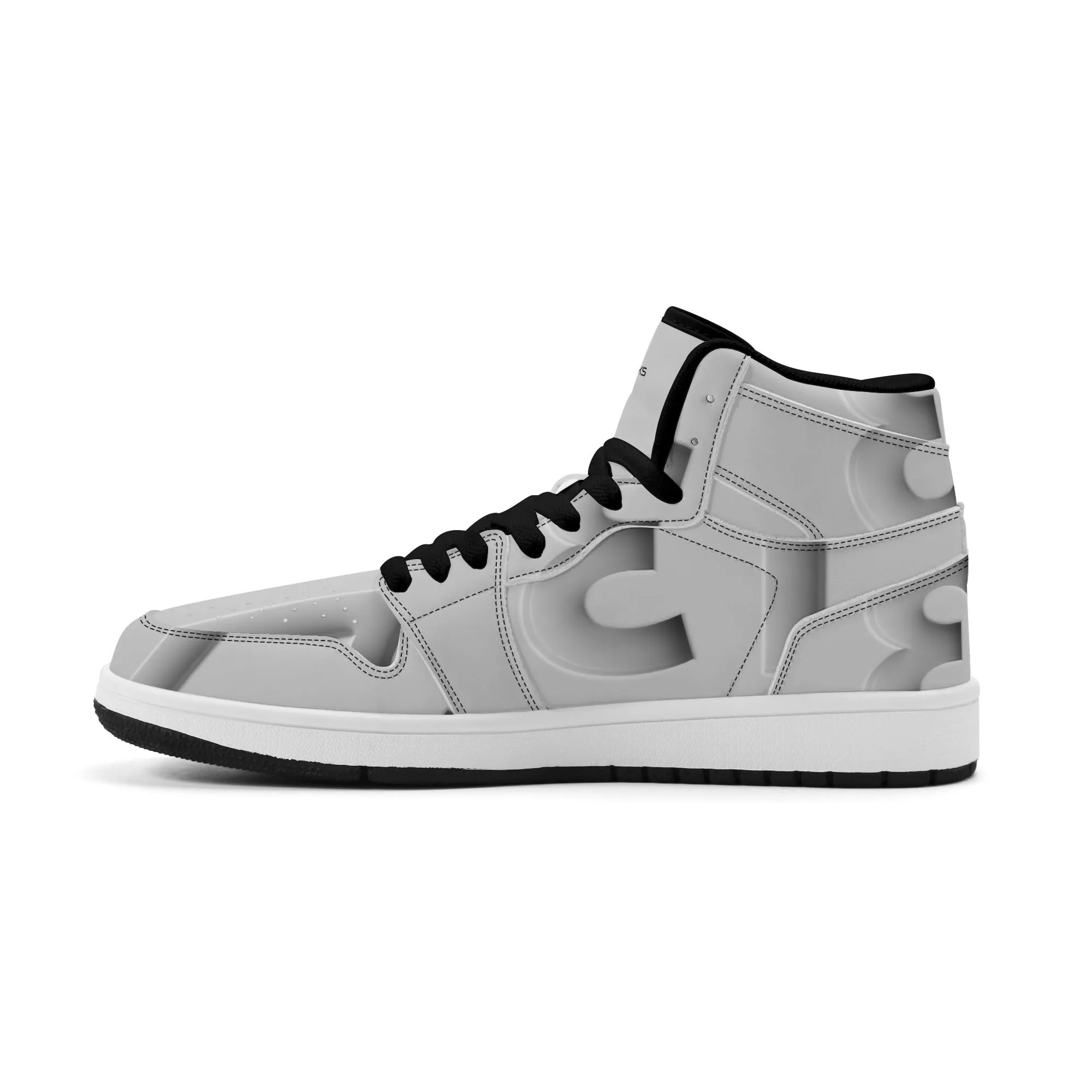 Mens Premium High Top Leather Sneakers