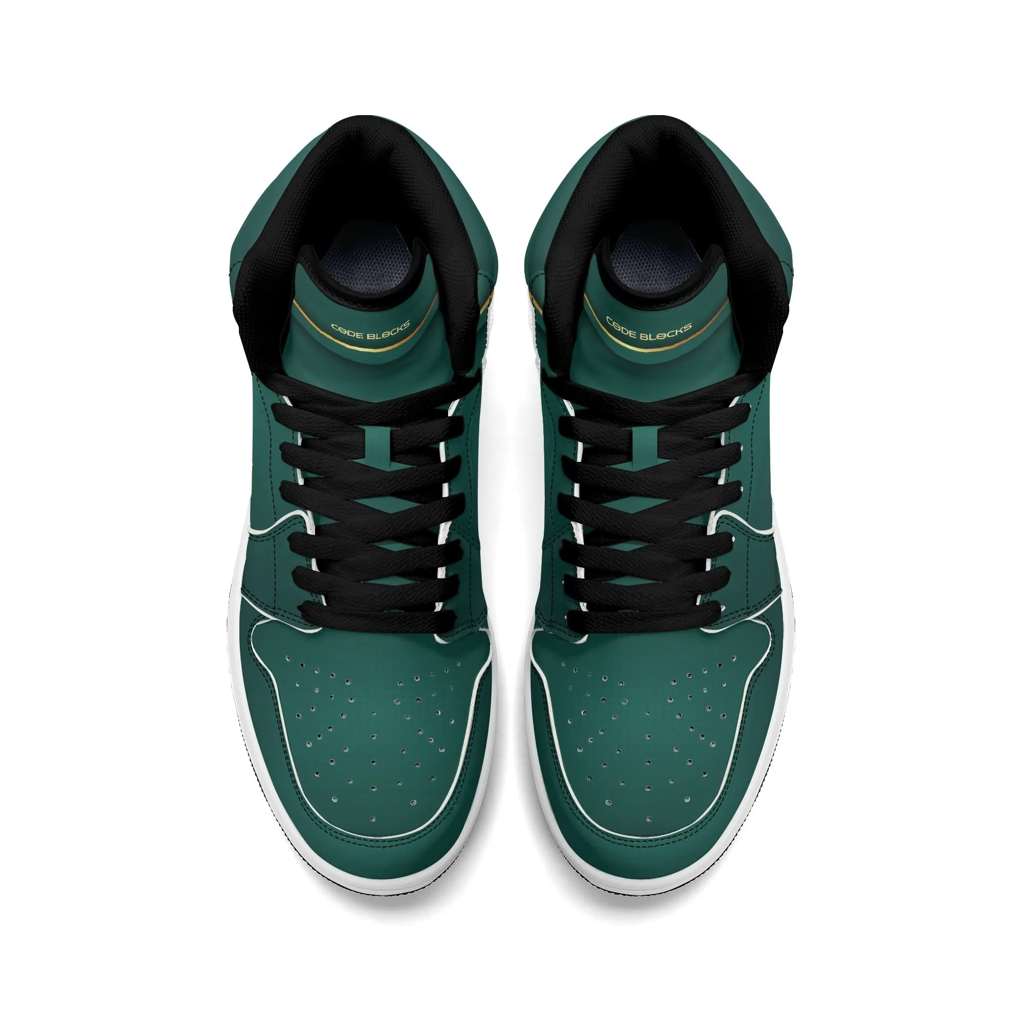 Mens Premium High Top Leather Sneakers