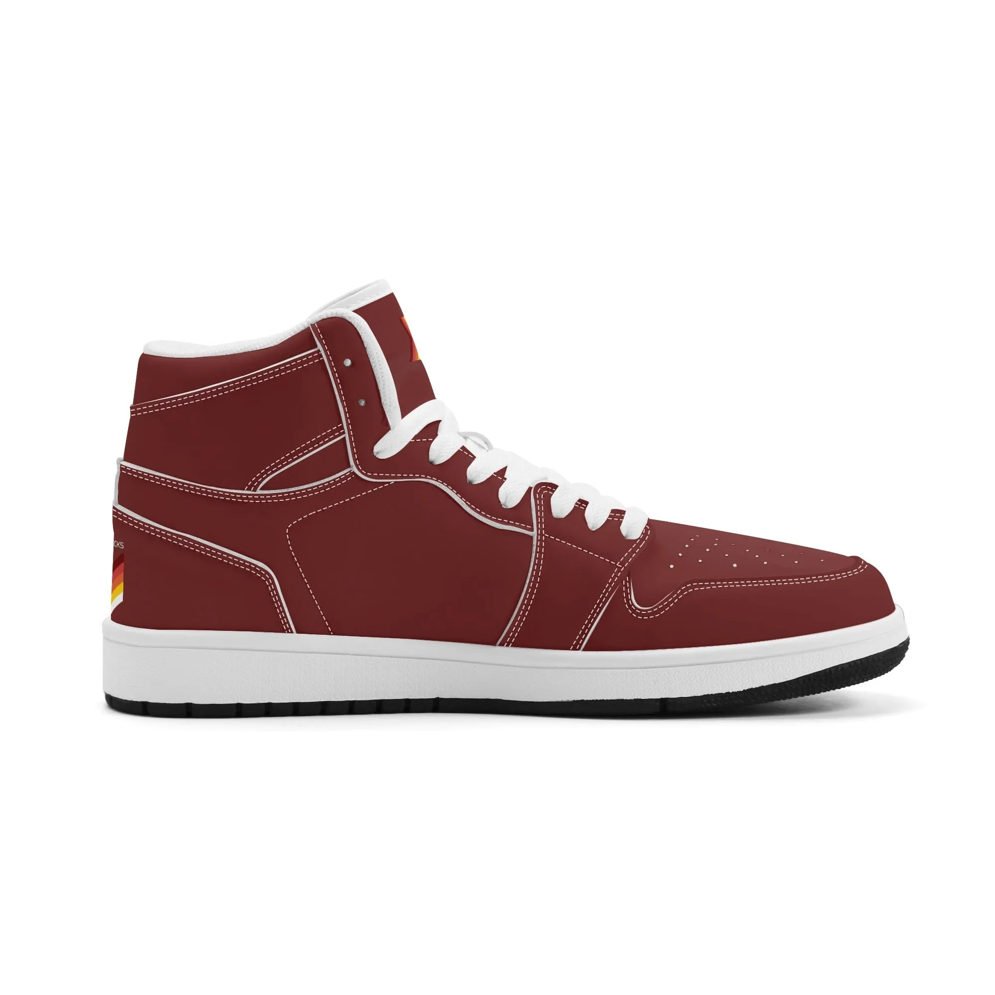 Mens Premium High Top Leather Sneakers