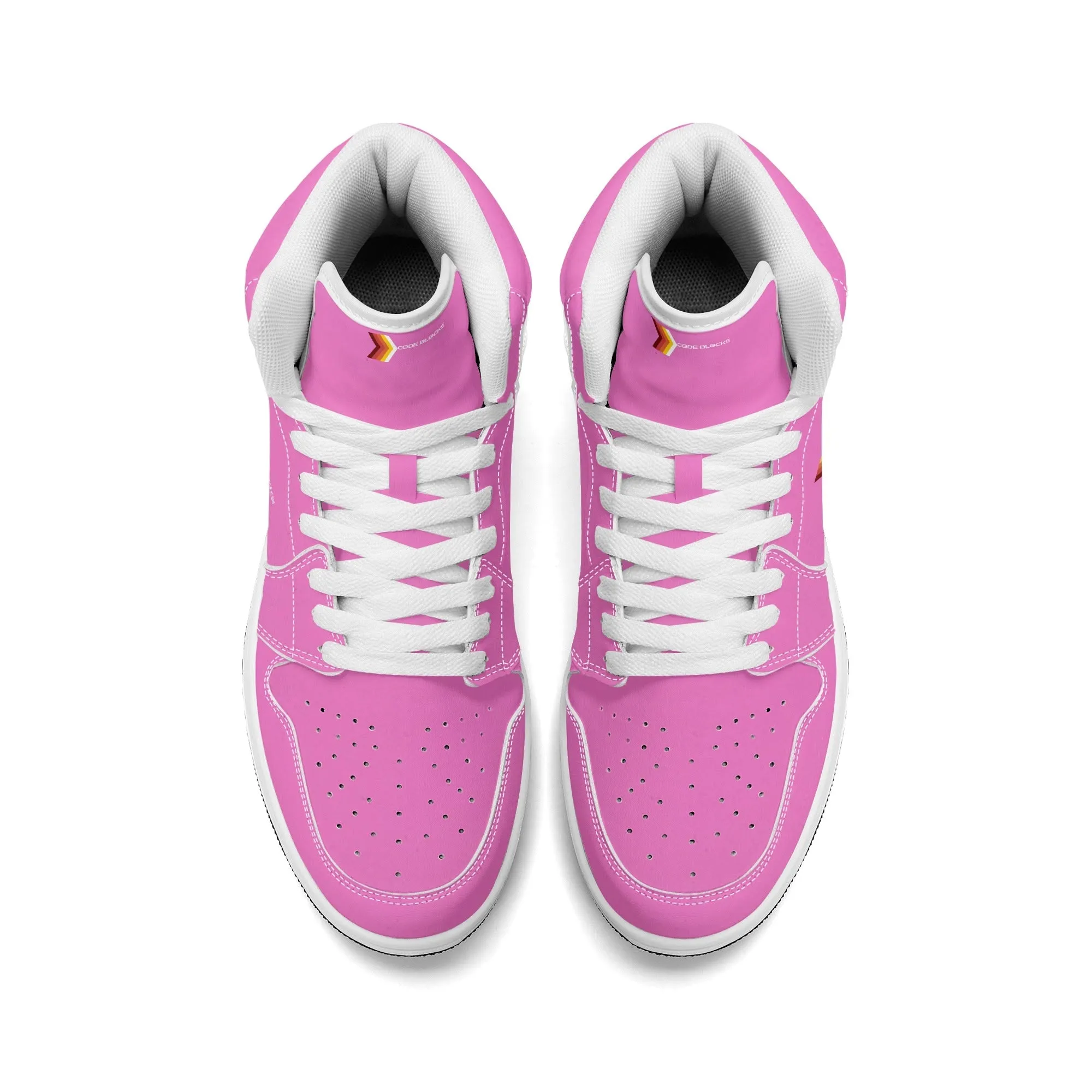 Mens Premium High Top Leather Sneakers