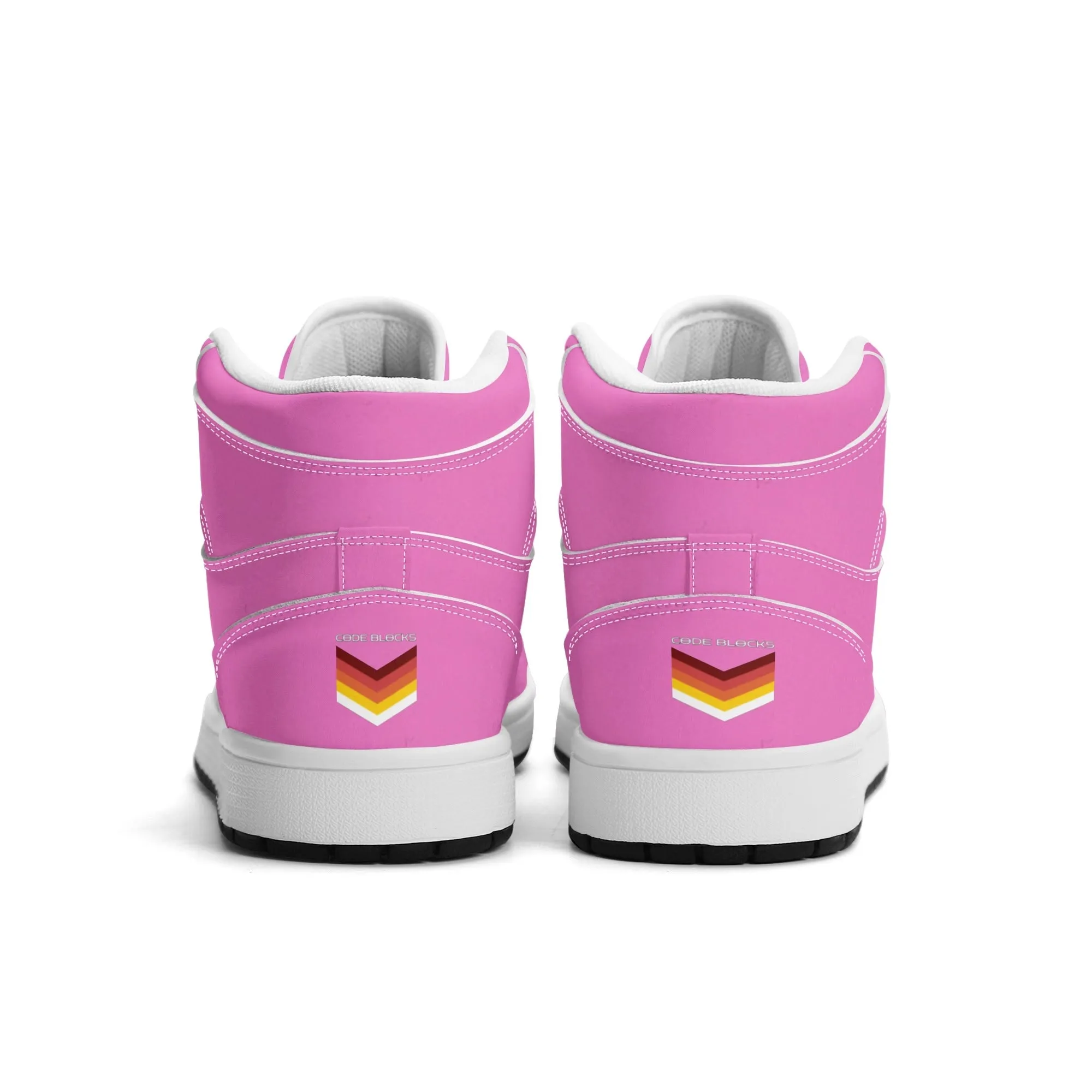 Mens Premium High Top Leather Sneakers