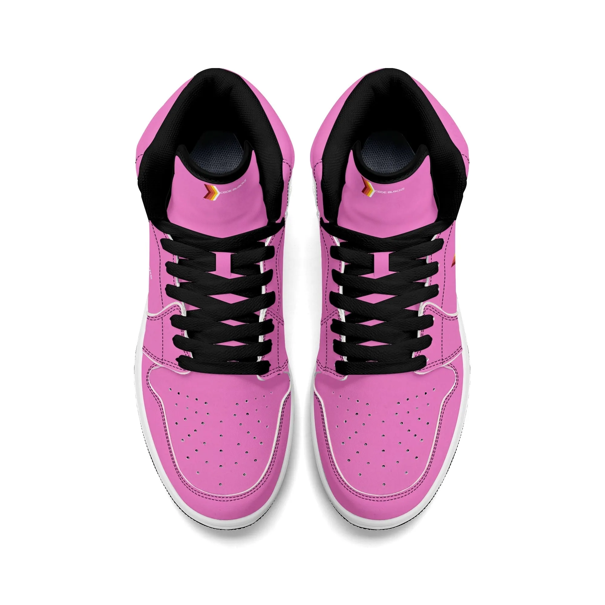 Mens Premium High Top Leather Sneakers