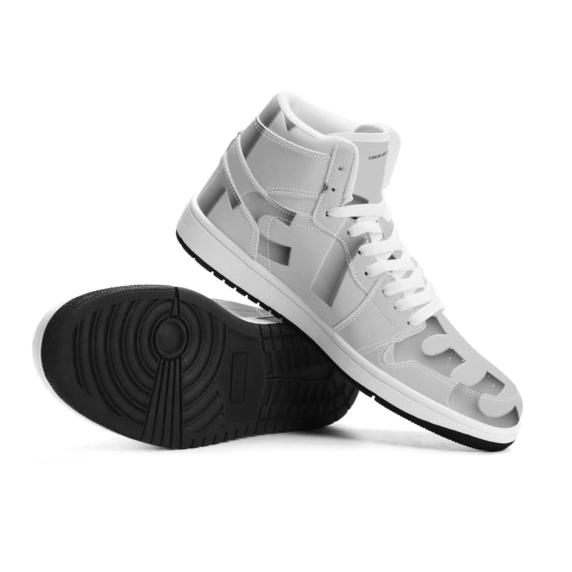 Mens Premium High Top Leather Sneakers