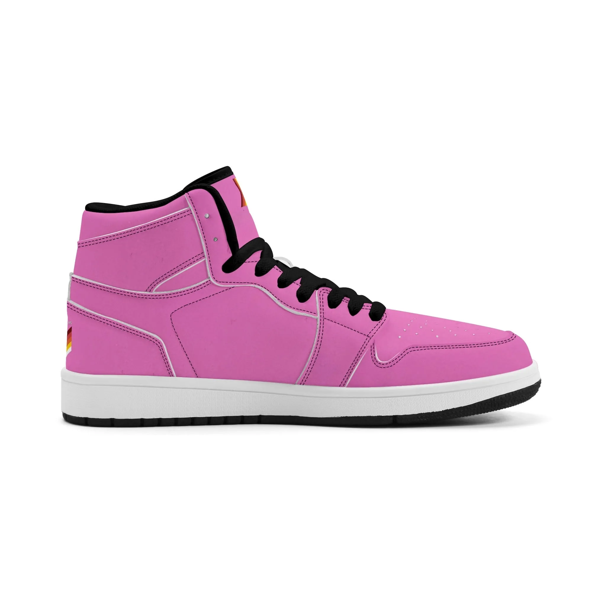 Mens Premium High Top Leather Sneakers