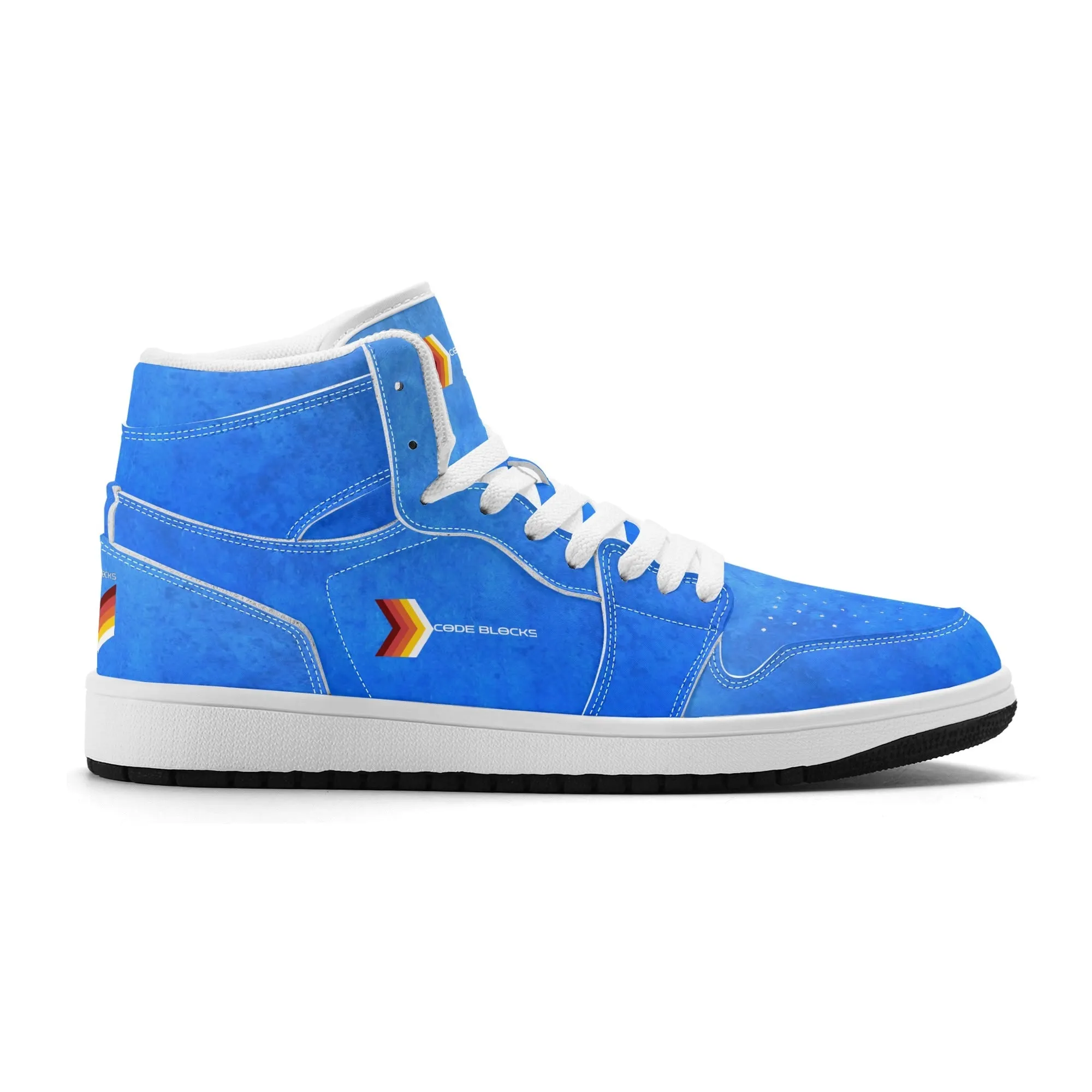 Mens Premium High Top Leather Sneakers