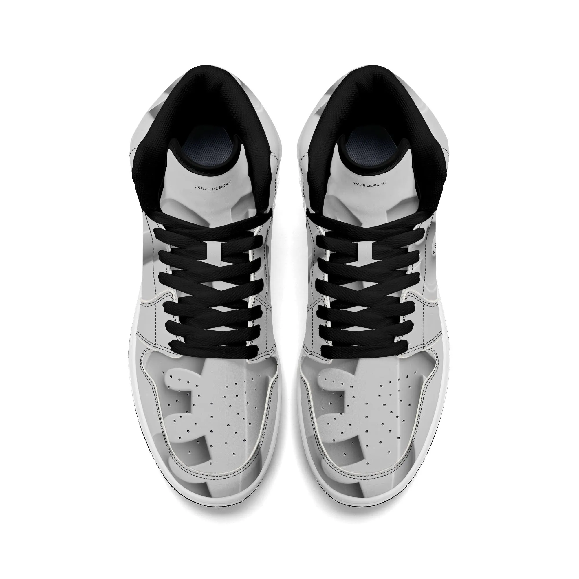 Mens Premium High Top Leather Sneakers