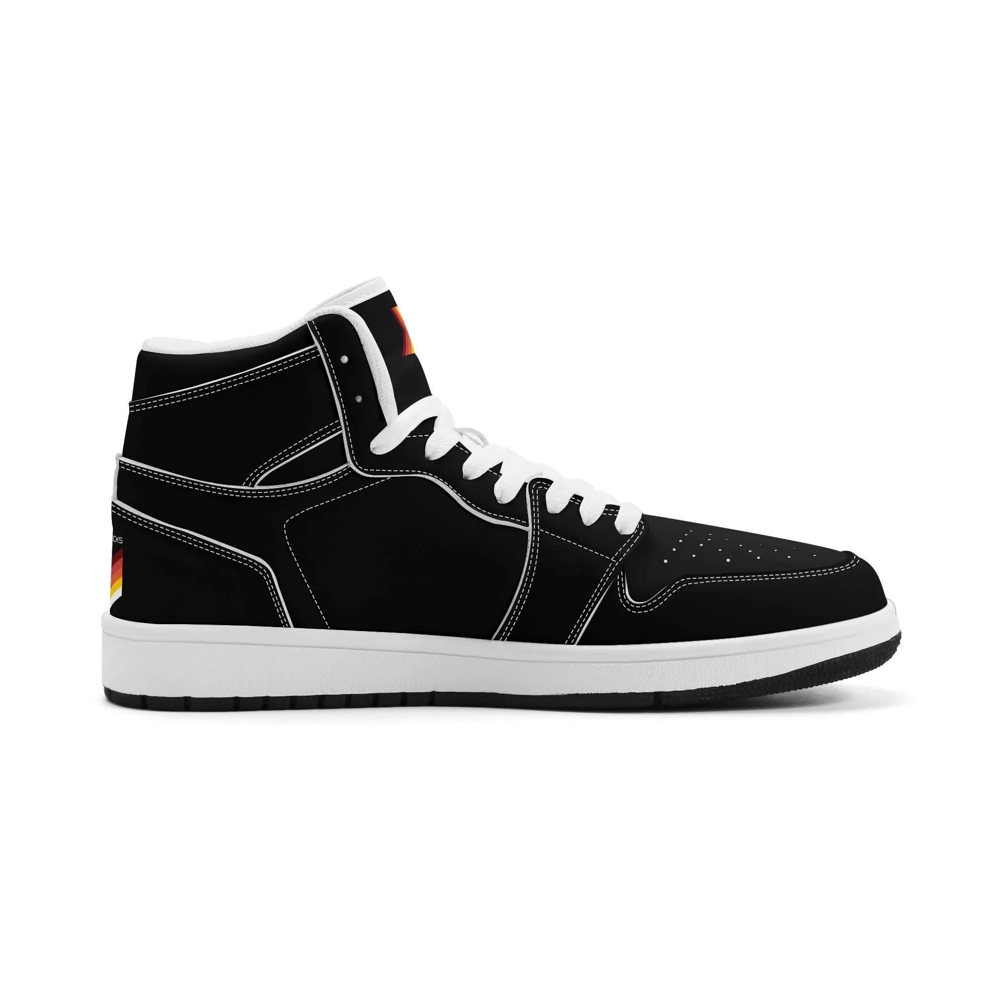Mens Premium High Top Leather Sneakers