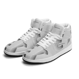 Mens Premium High Top Leather Sneakers