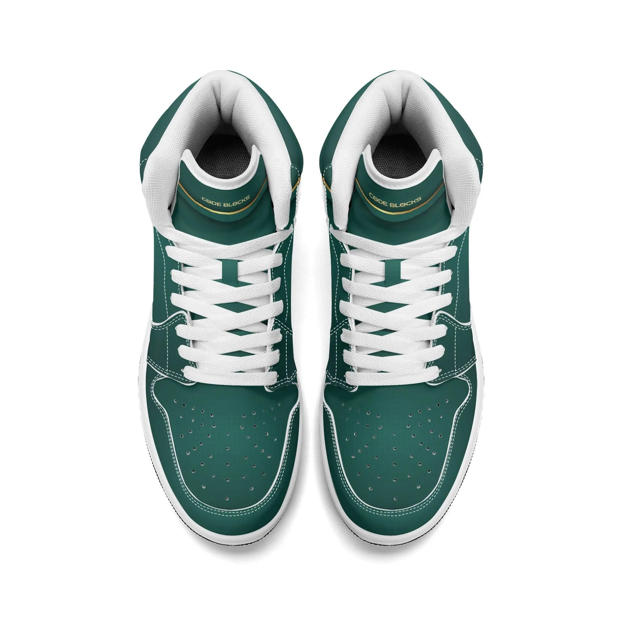 Mens Premium High Top Leather Sneakers