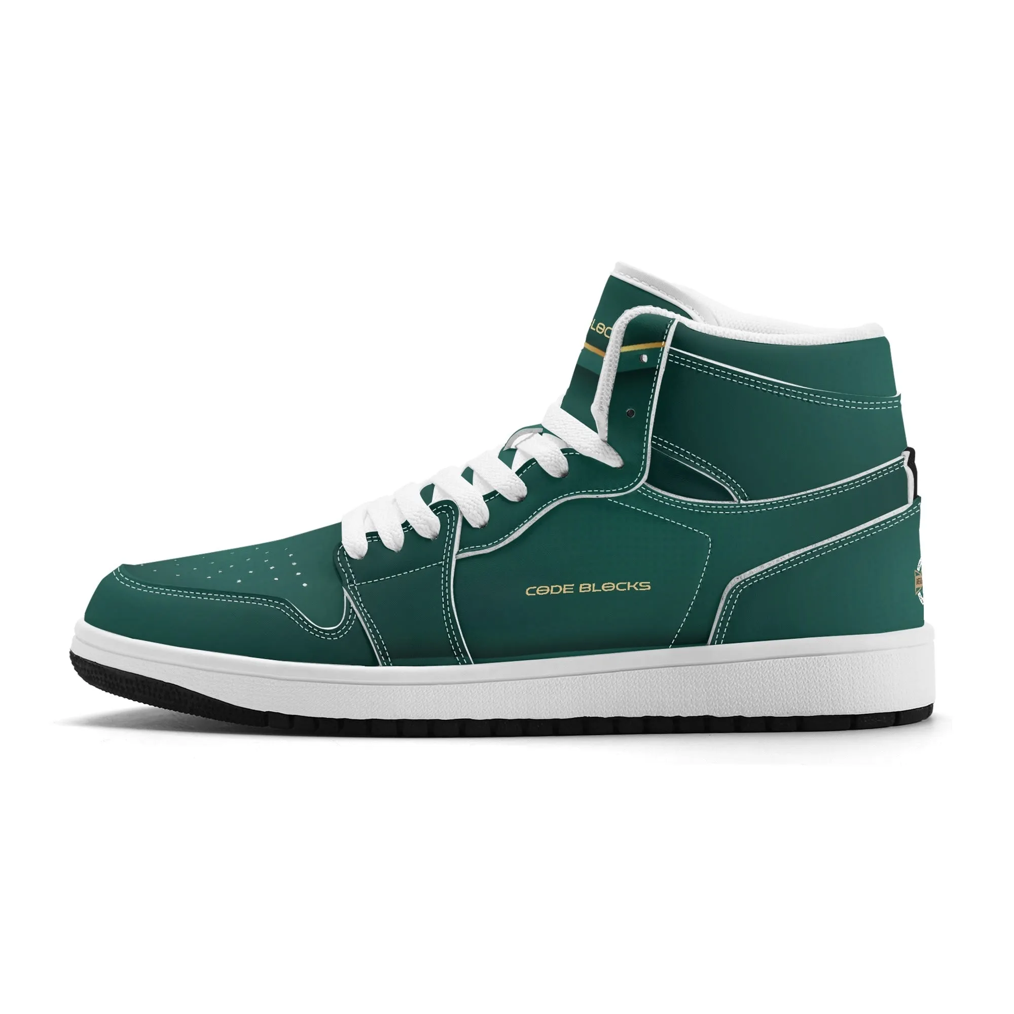 Mens Premium High Top Leather Sneakers