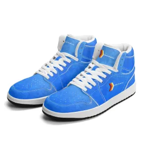Mens Premium High Top Leather Sneakers
