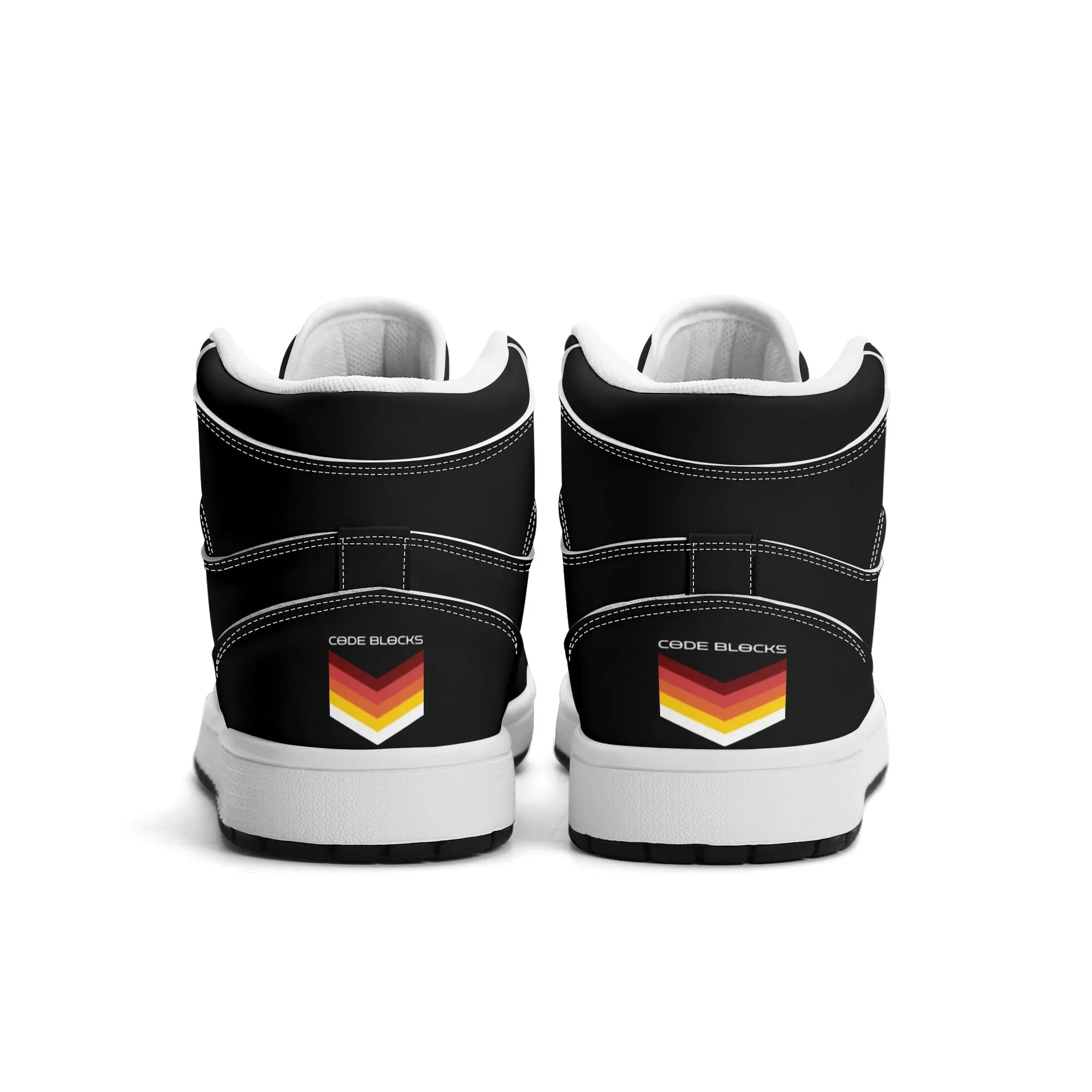 Mens Premium High Top Leather Sneakers