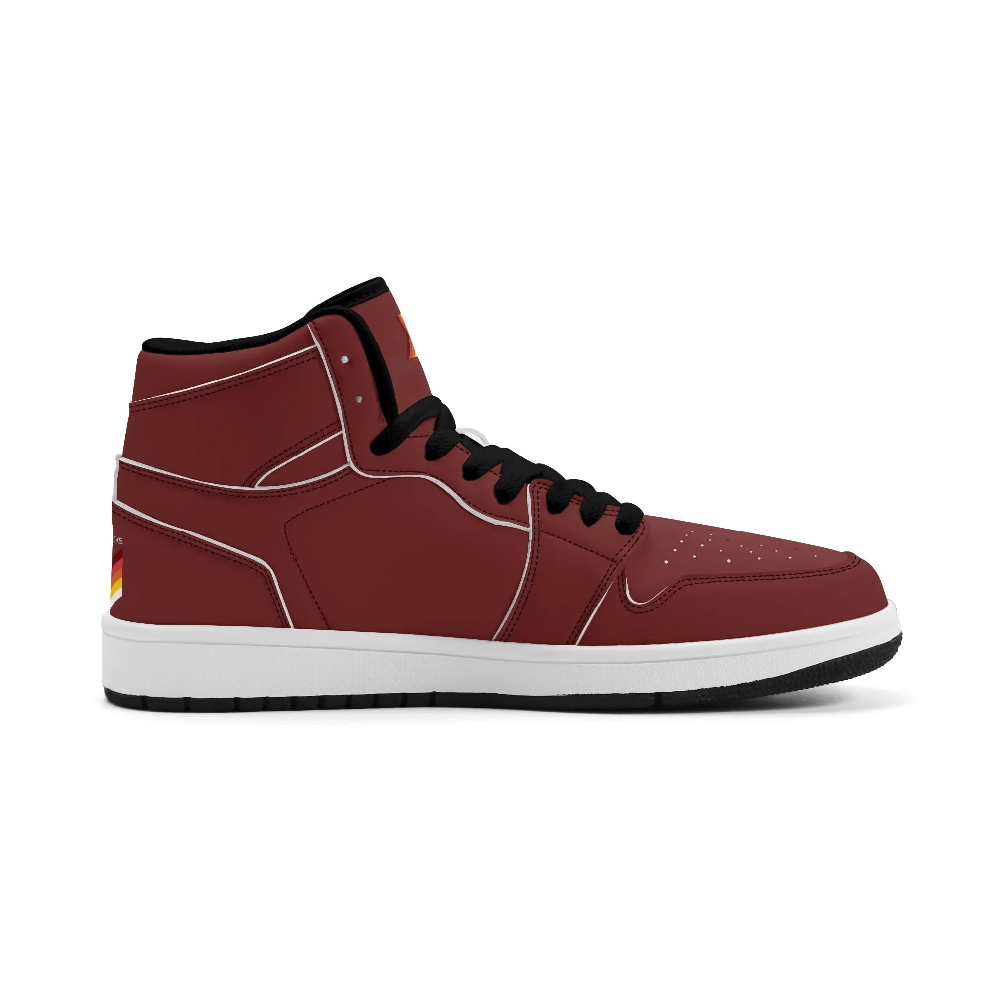 Mens Premium High Top Leather Sneakers