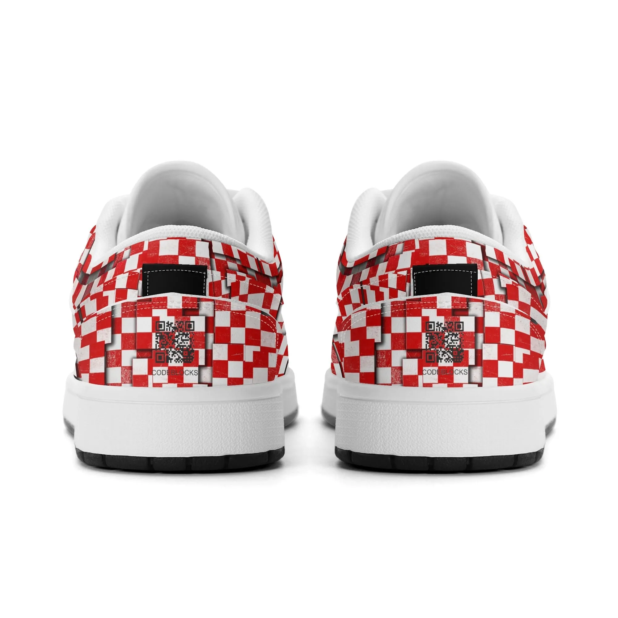 Mens Premium PU Leather Low Top Sneakers-V2
