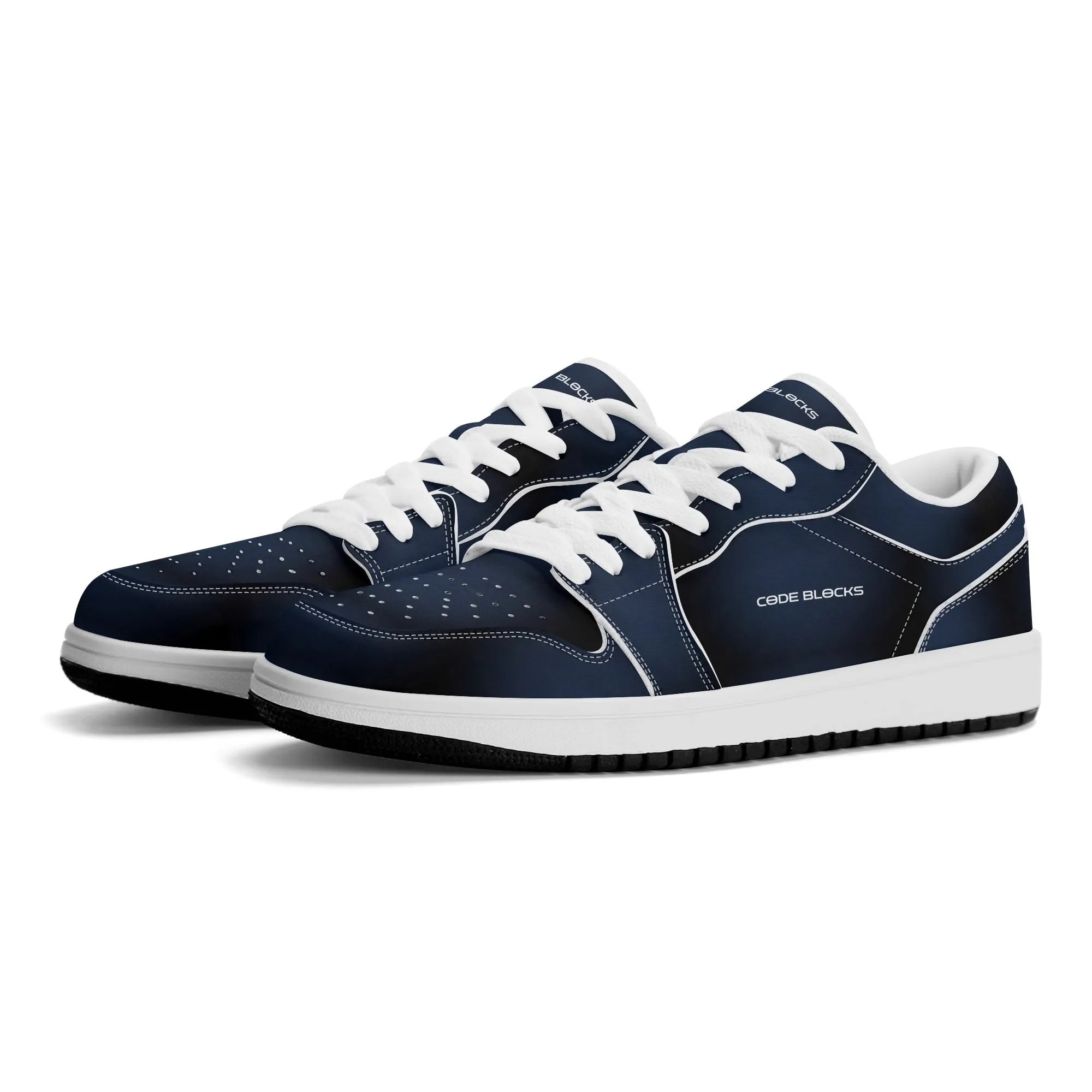 Mens Premium PU Leather Low Top Sneakers-V2