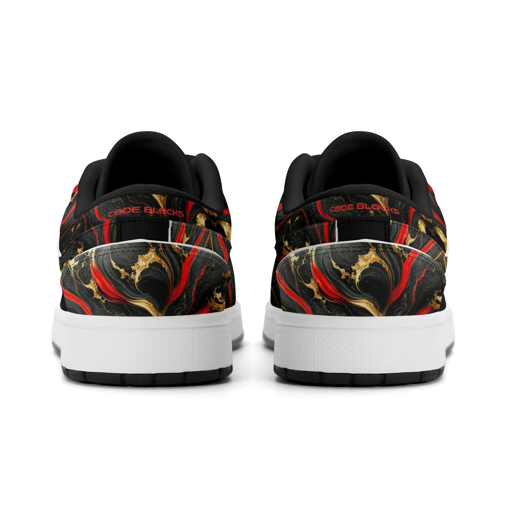 Mens Premium PU Leather Low Top Sneakers-V2
