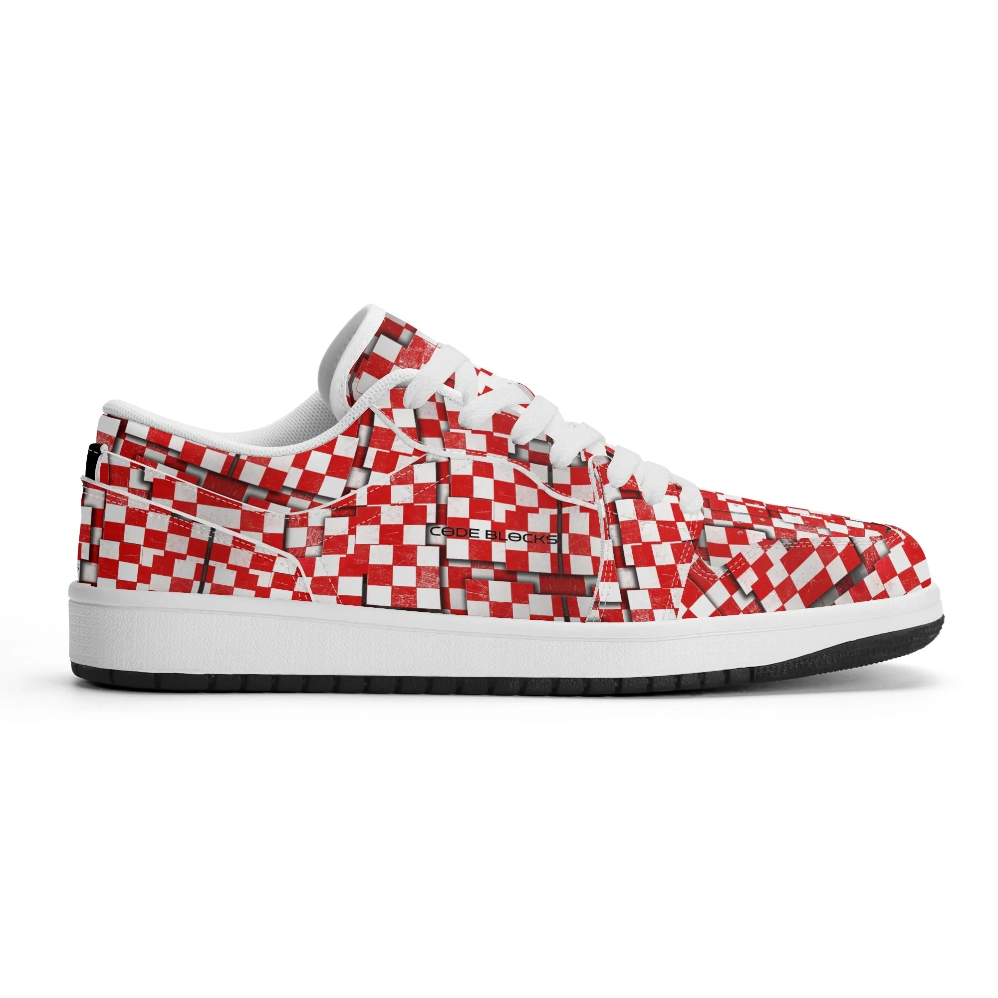 Mens Premium PU Leather Low Top Sneakers-V2