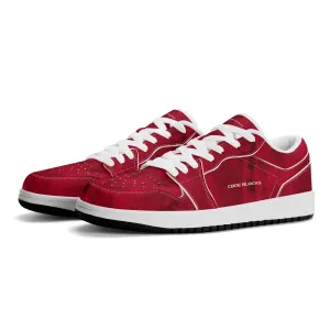 Mens Premium PU Leather Low Top Sneakers-V2