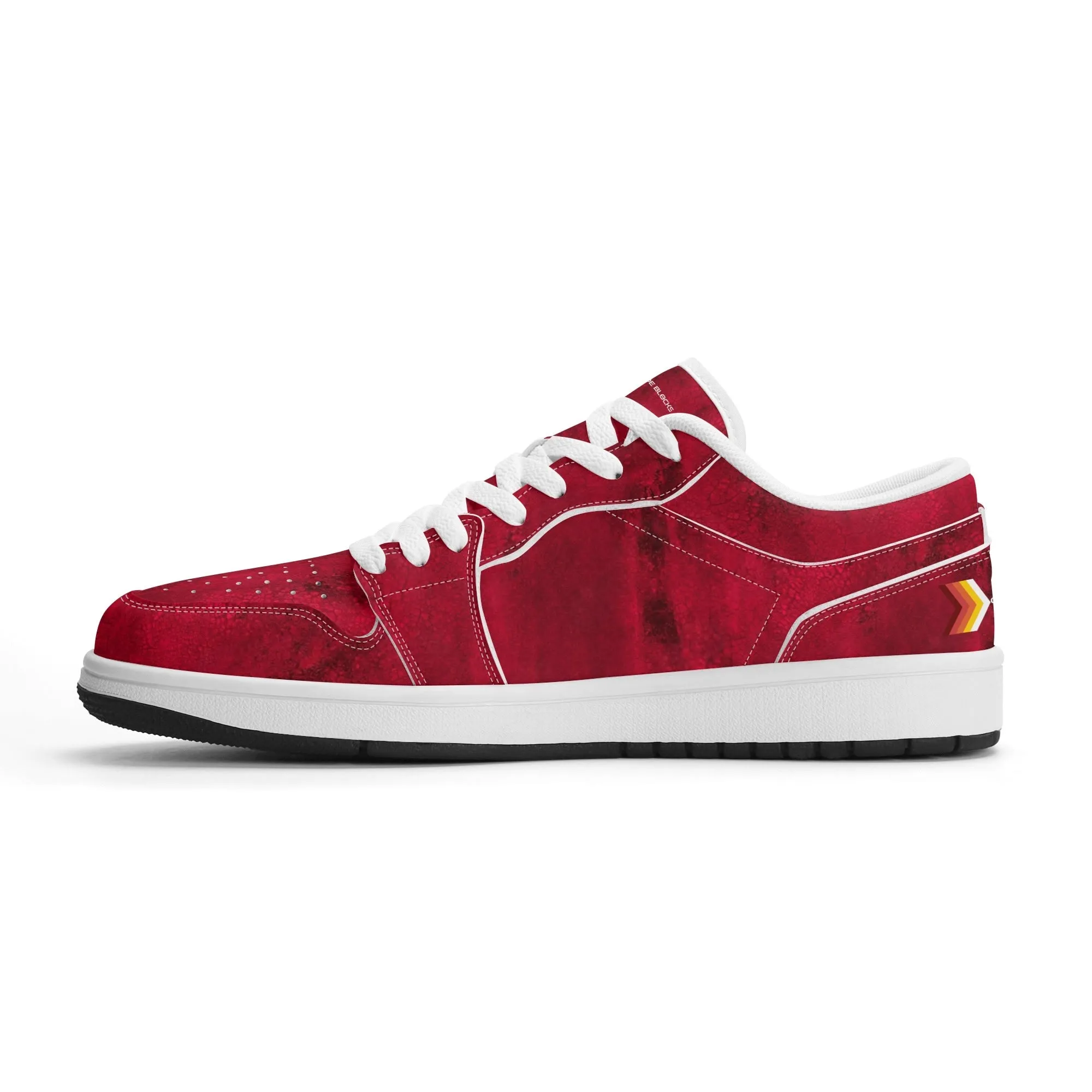 Mens Premium PU Leather Low Top Sneakers-V2