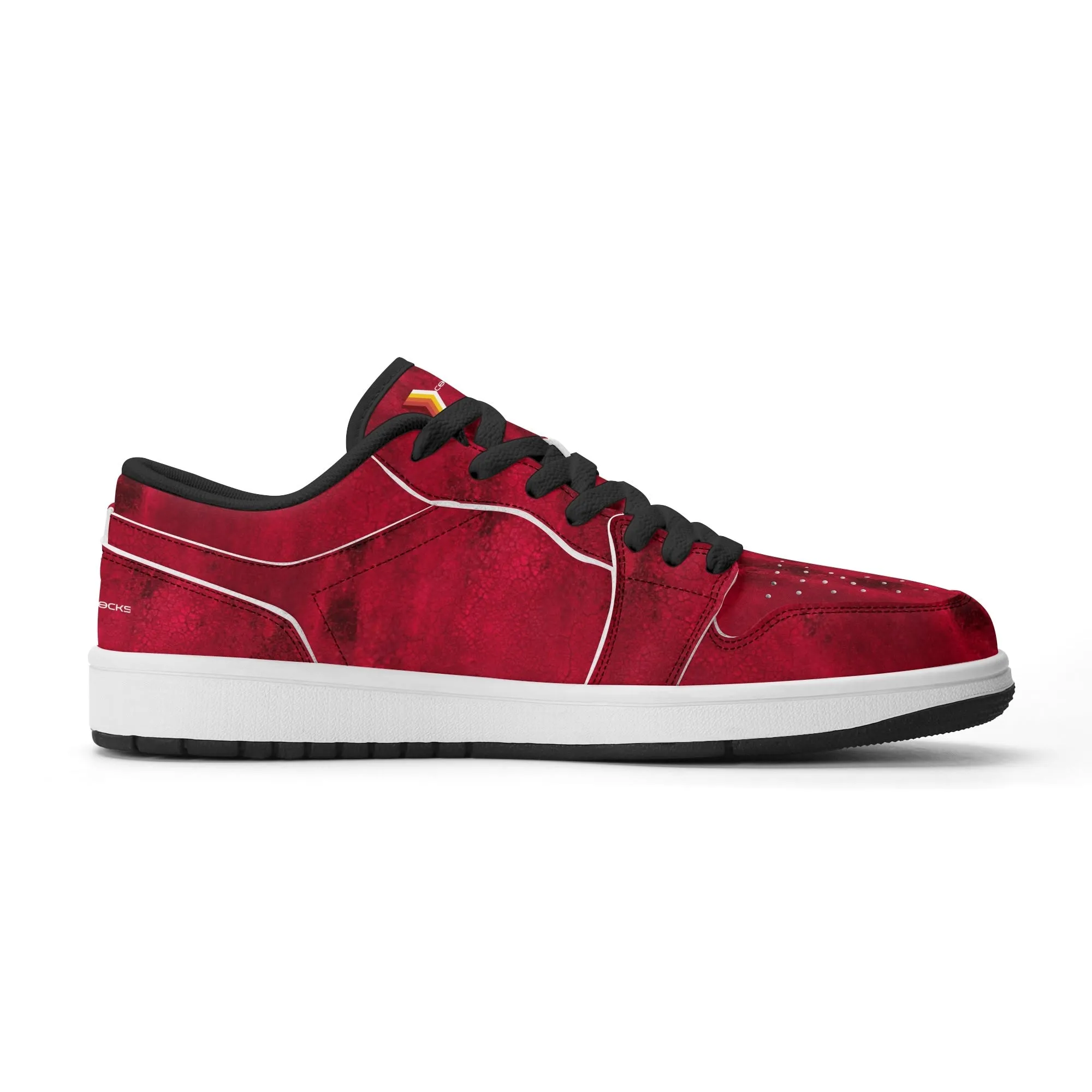 Mens Premium PU Leather Low Top Sneakers-V2