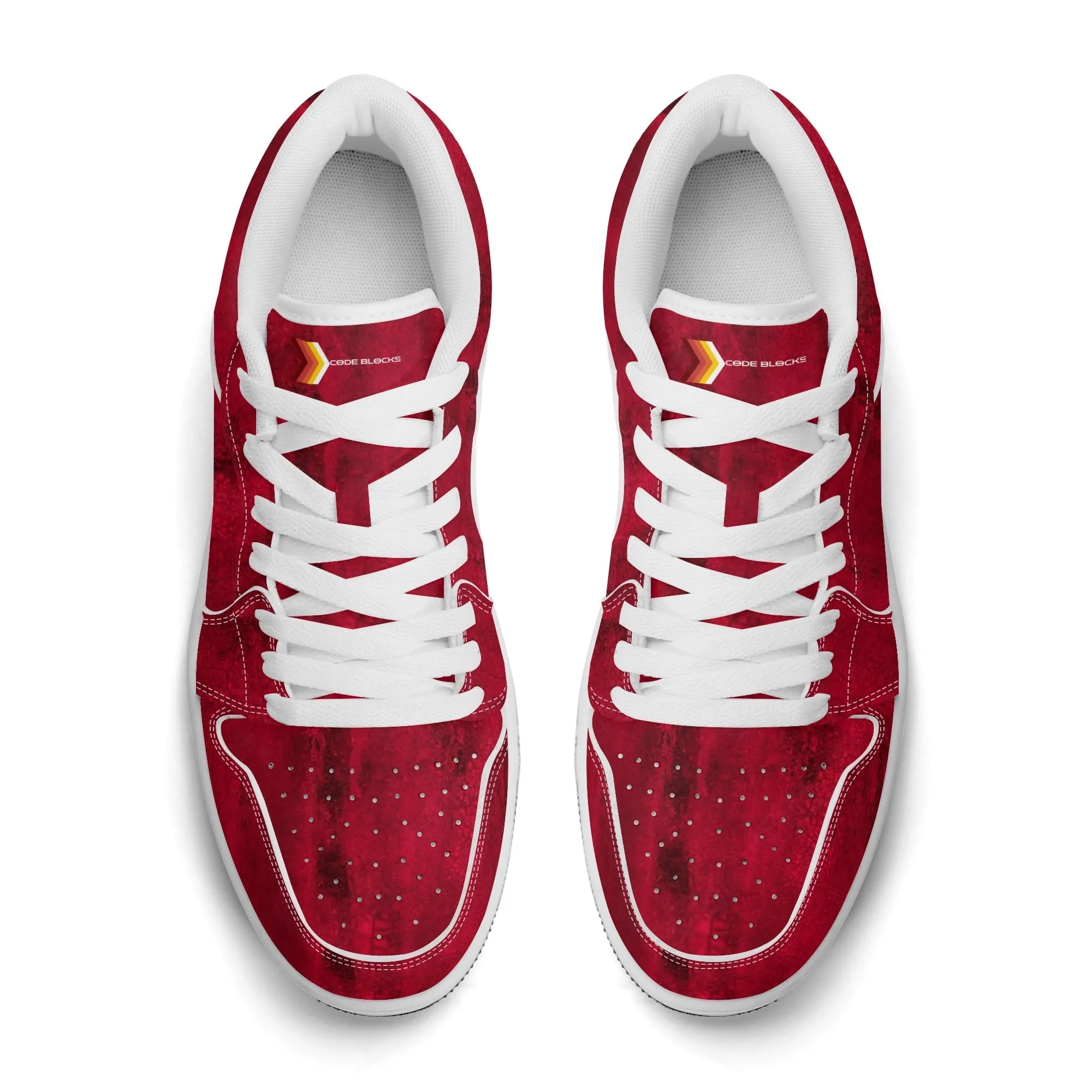 Mens Premium PU Leather Low Top Sneakers-V2