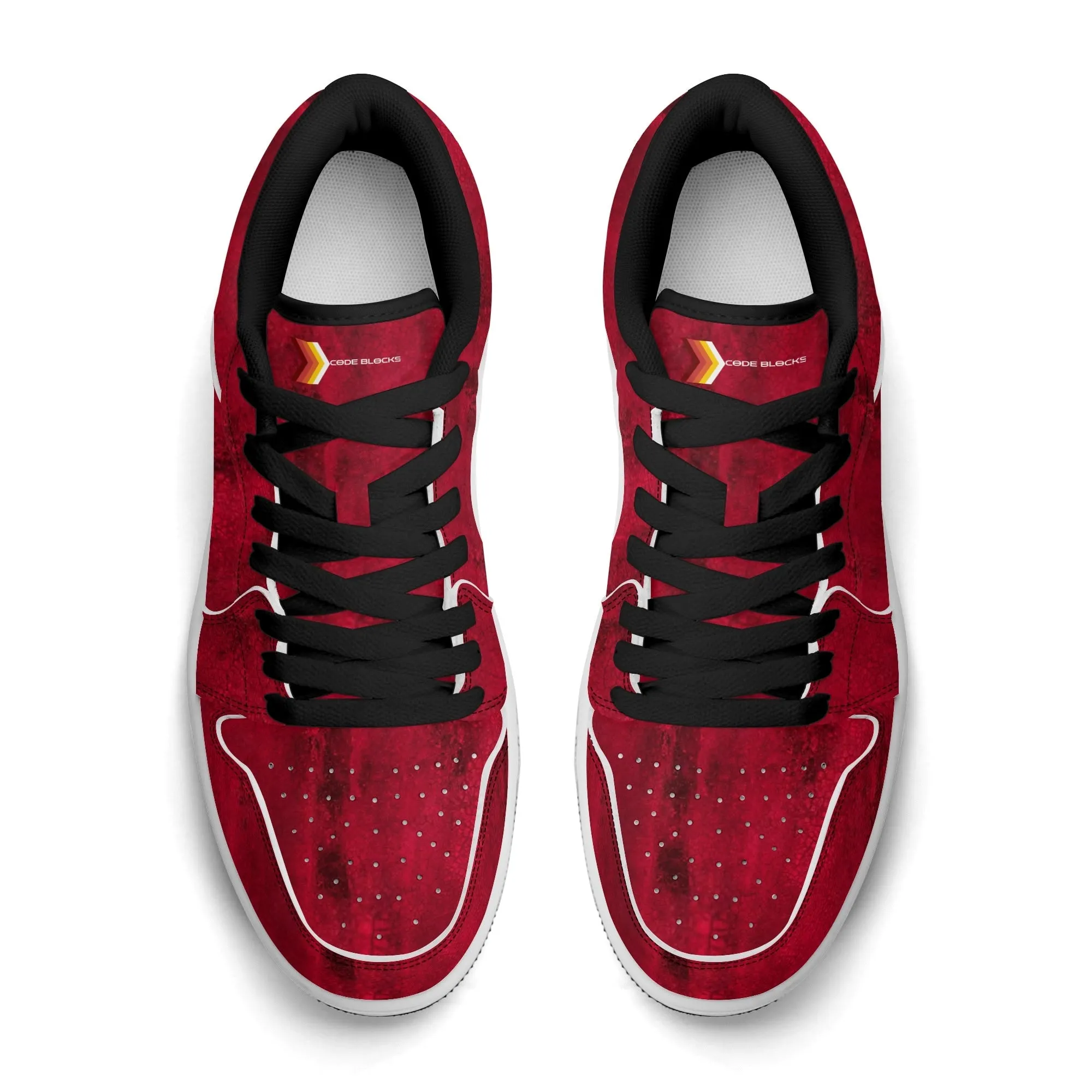 Mens Premium PU Leather Low Top Sneakers-V2