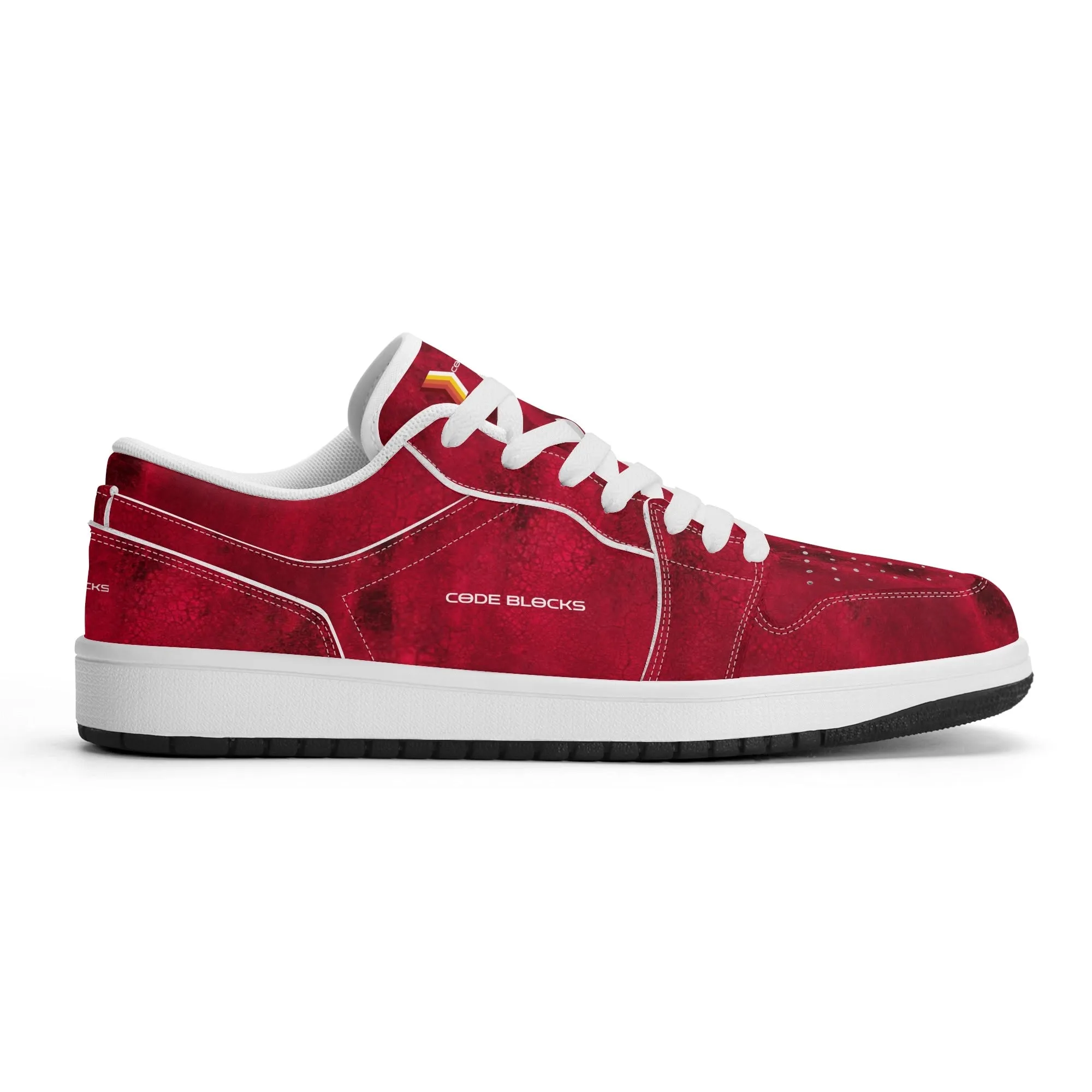 Mens Premium PU Leather Low Top Sneakers-V2