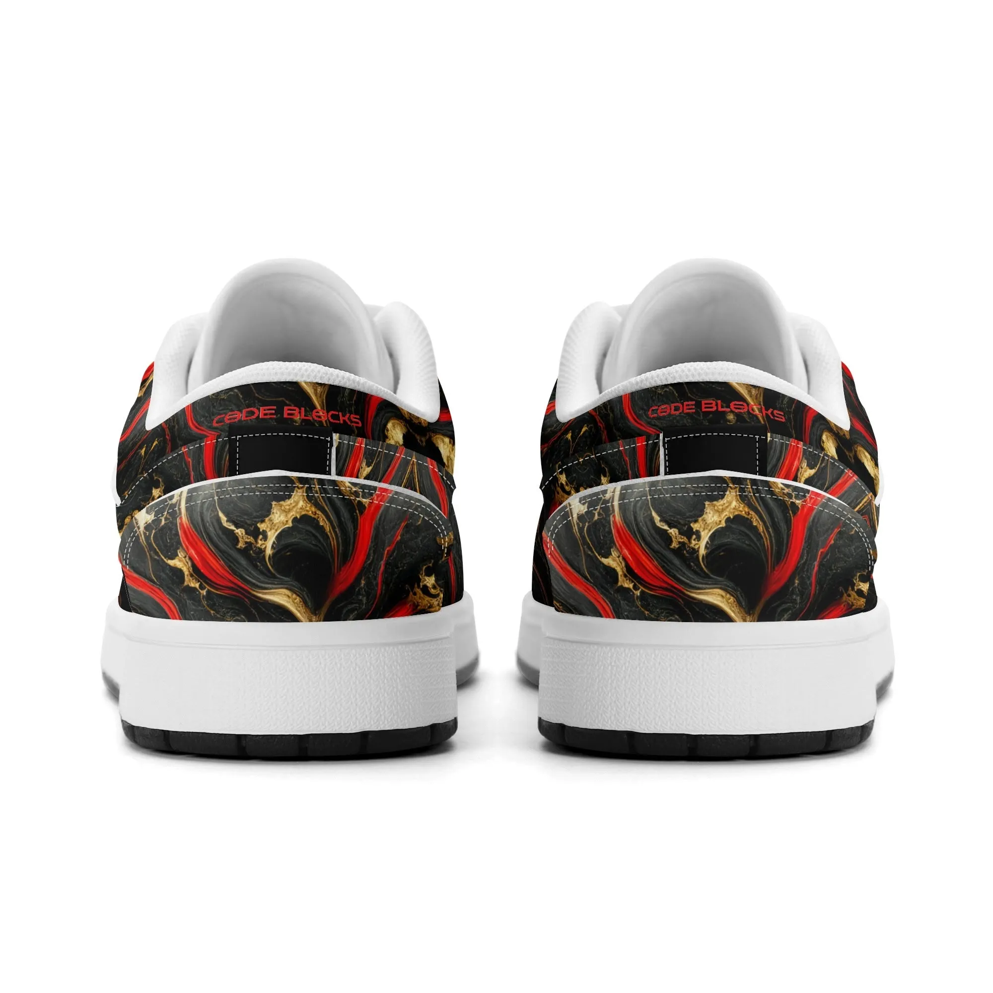 Mens Premium PU Leather Low Top Sneakers-V2