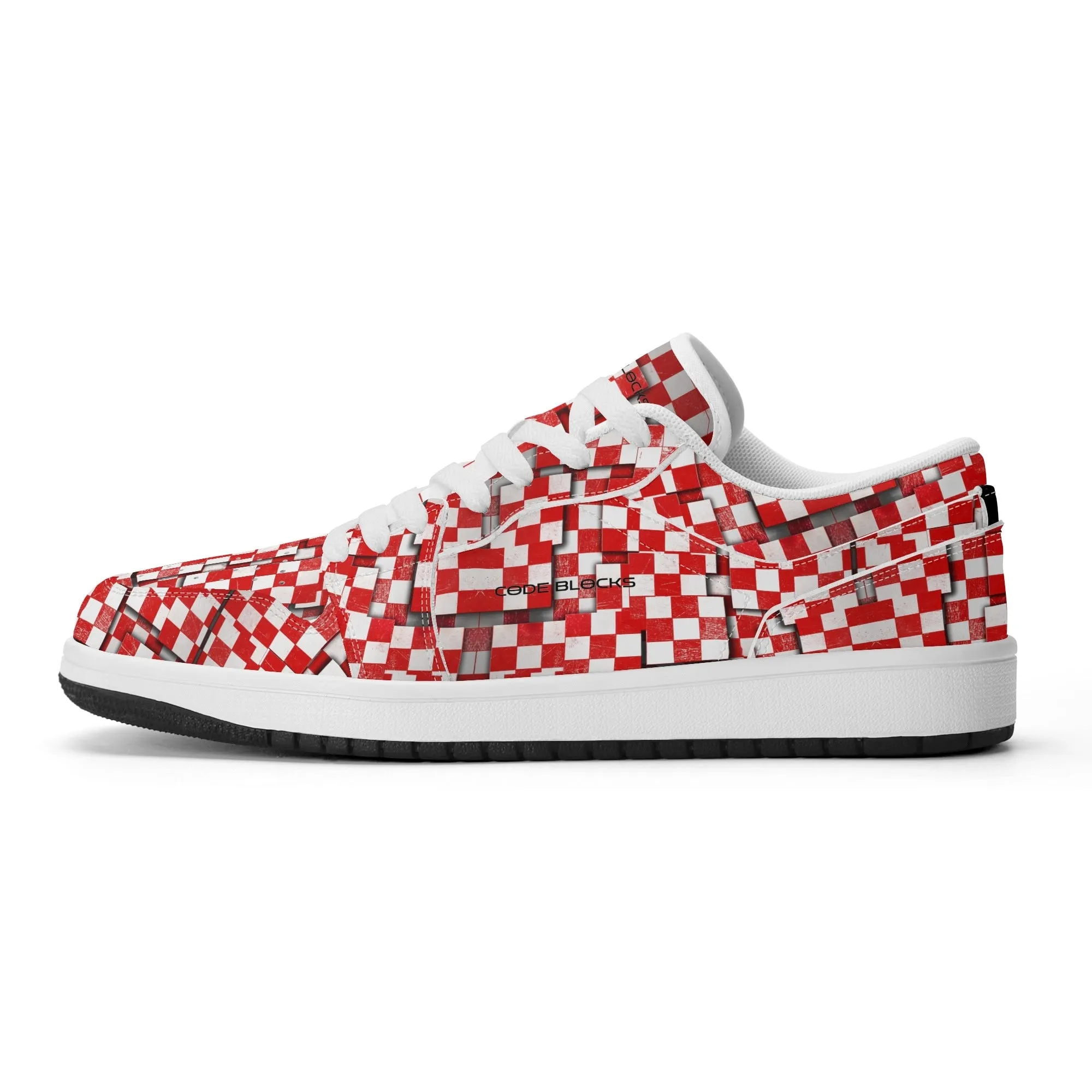 Mens Premium PU Leather Low Top Sneakers-V2