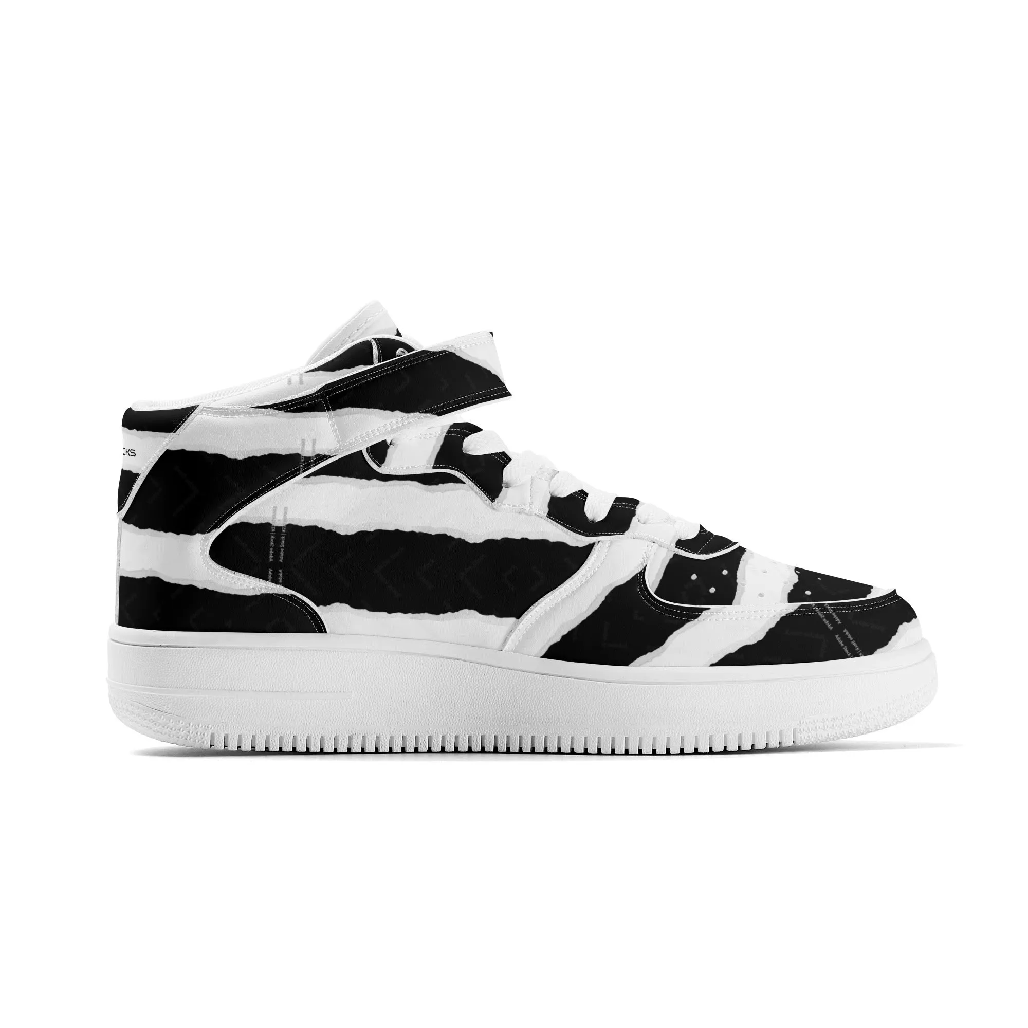 Mens Upgraded High Top Leather Sneakers