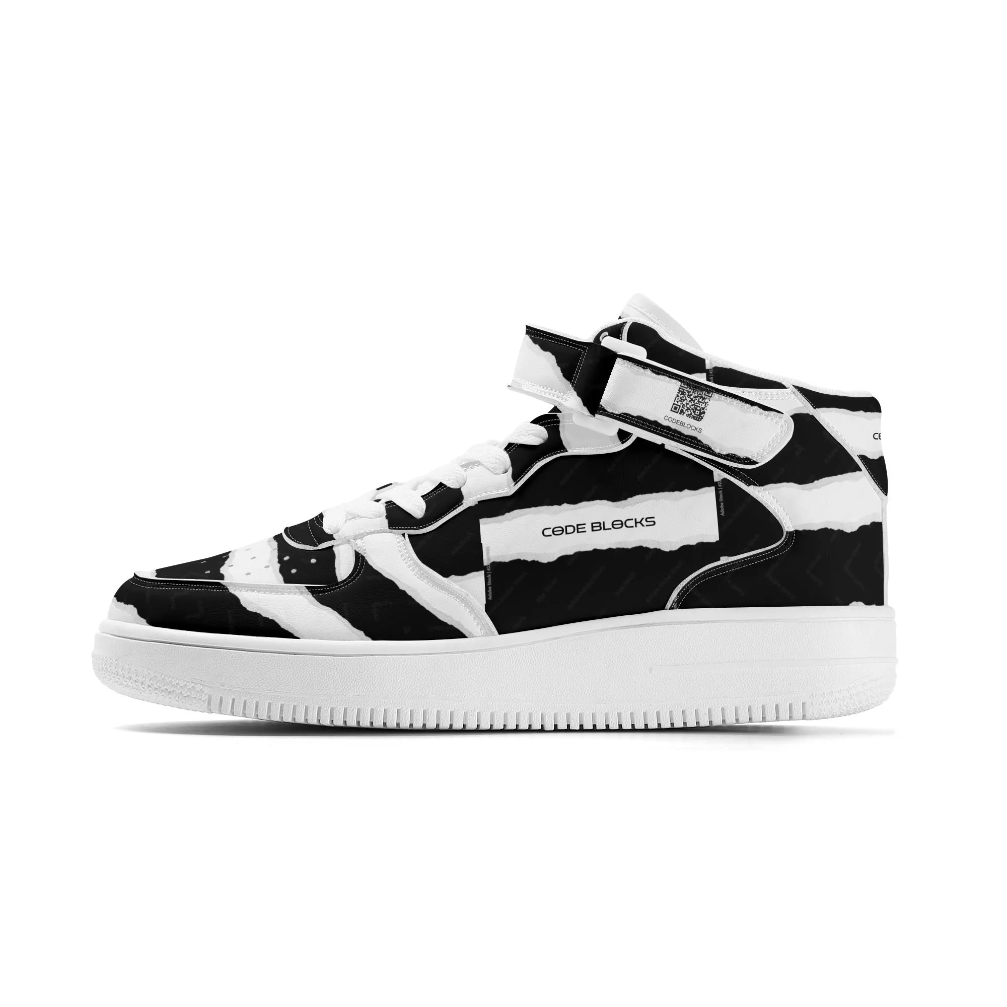 Mens Upgraded High Top Leather Sneakers