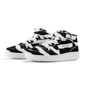 Mens Upgraded High Top Leather Sneakers