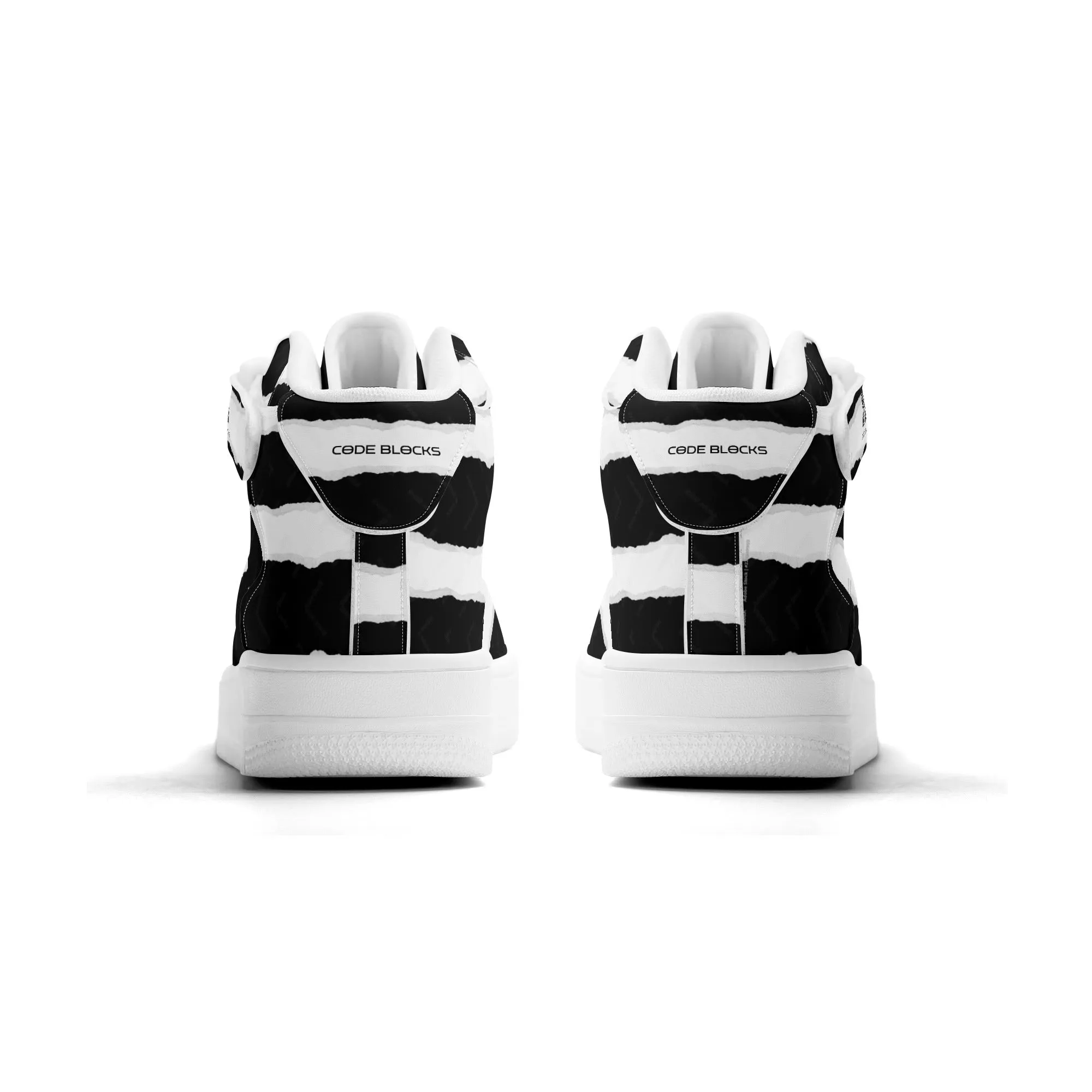 Mens Upgraded High Top Leather Sneakers