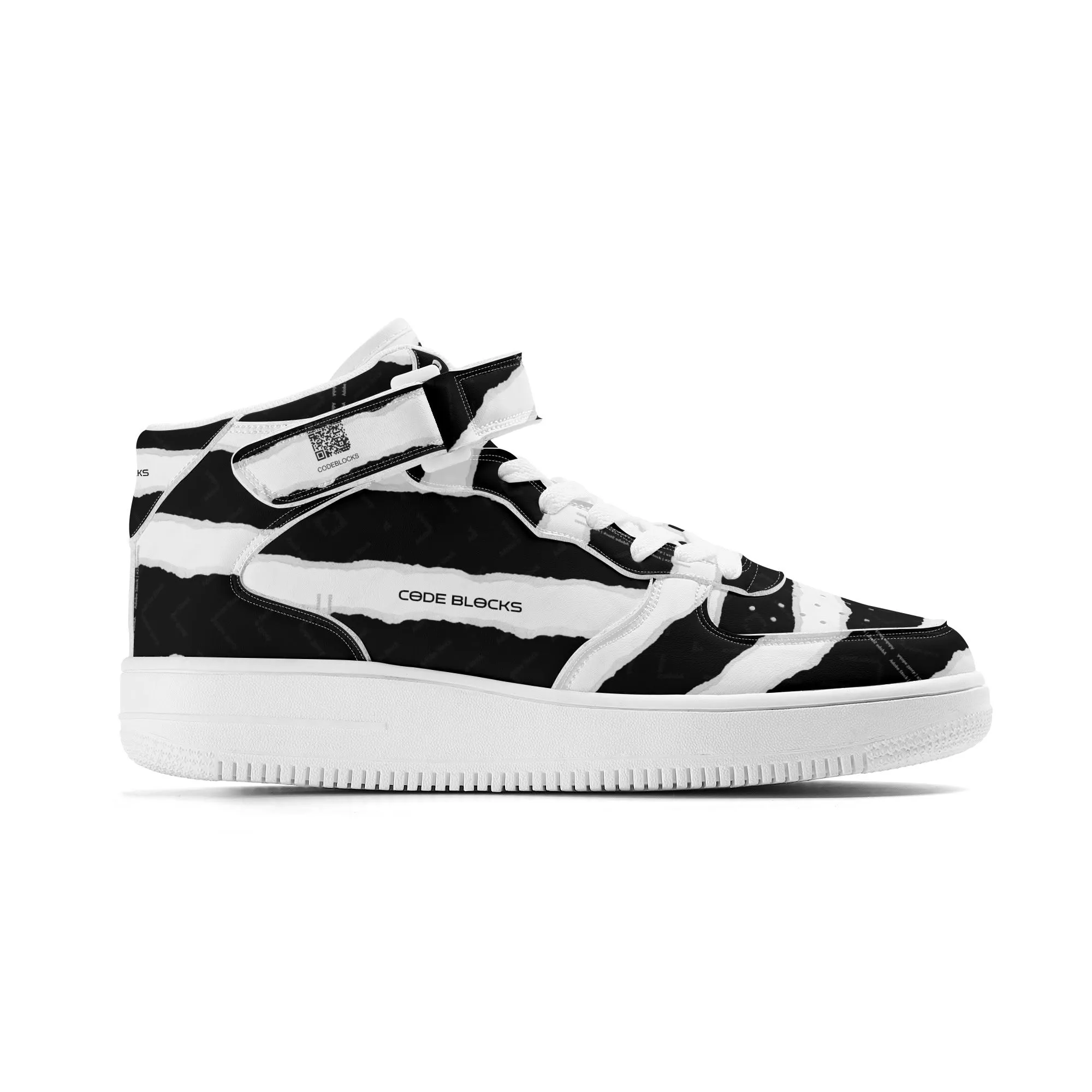 Mens Upgraded High Top Leather Sneakers