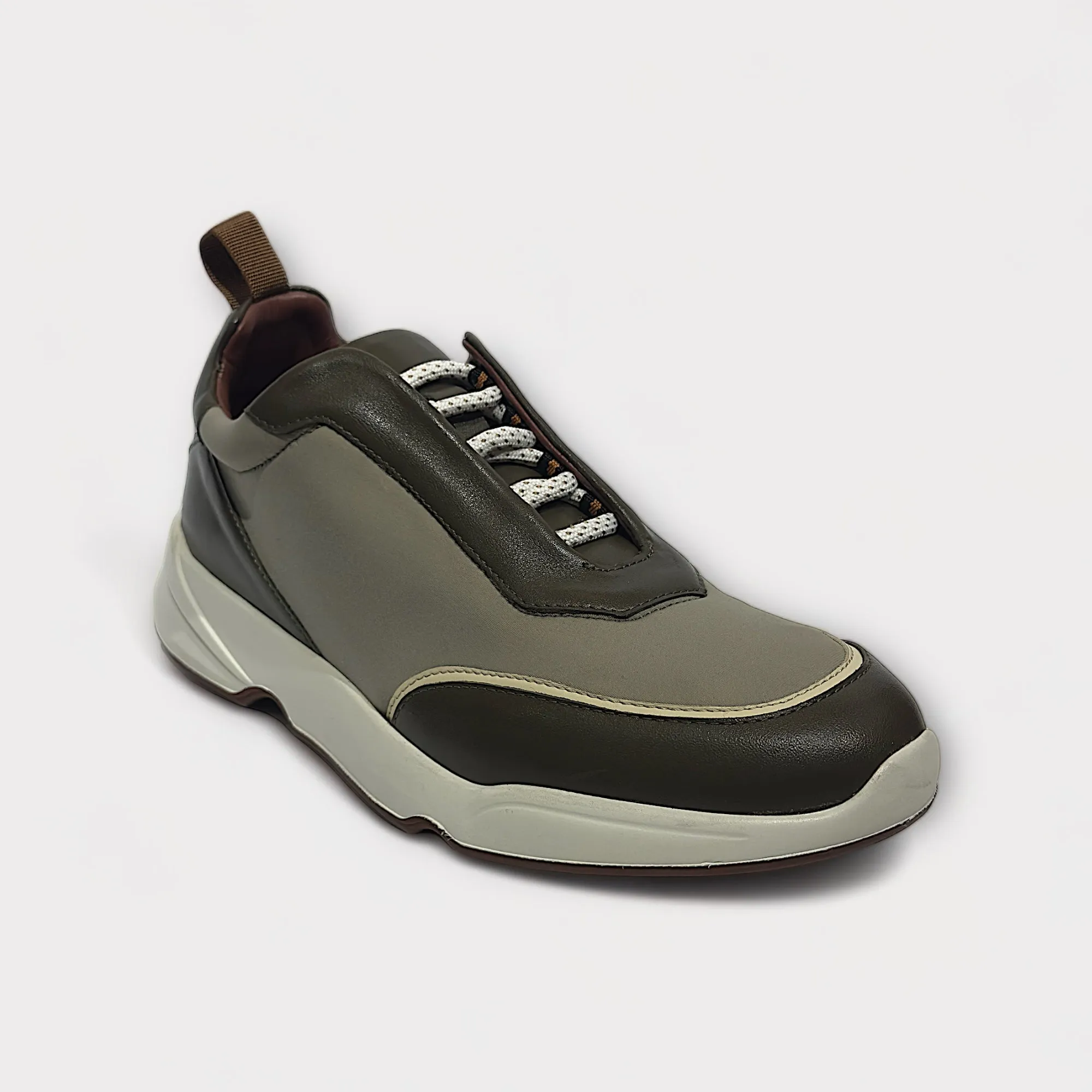 MERAI Brown Leather & Canvas