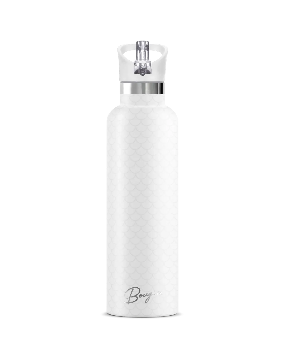 Mermaid | Gloss Scales 25 oz Insulated Water Bottle White
