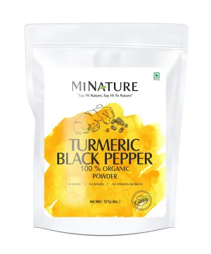 Mi naturaleza polvo de pimienta negra de cúrcuma, curcuma Longa con Piper nigrum, promueve saludable estrés y respuesta inflamatoria, vegano, sin gluten, sin OGM 8 ounce, 0.5 lb