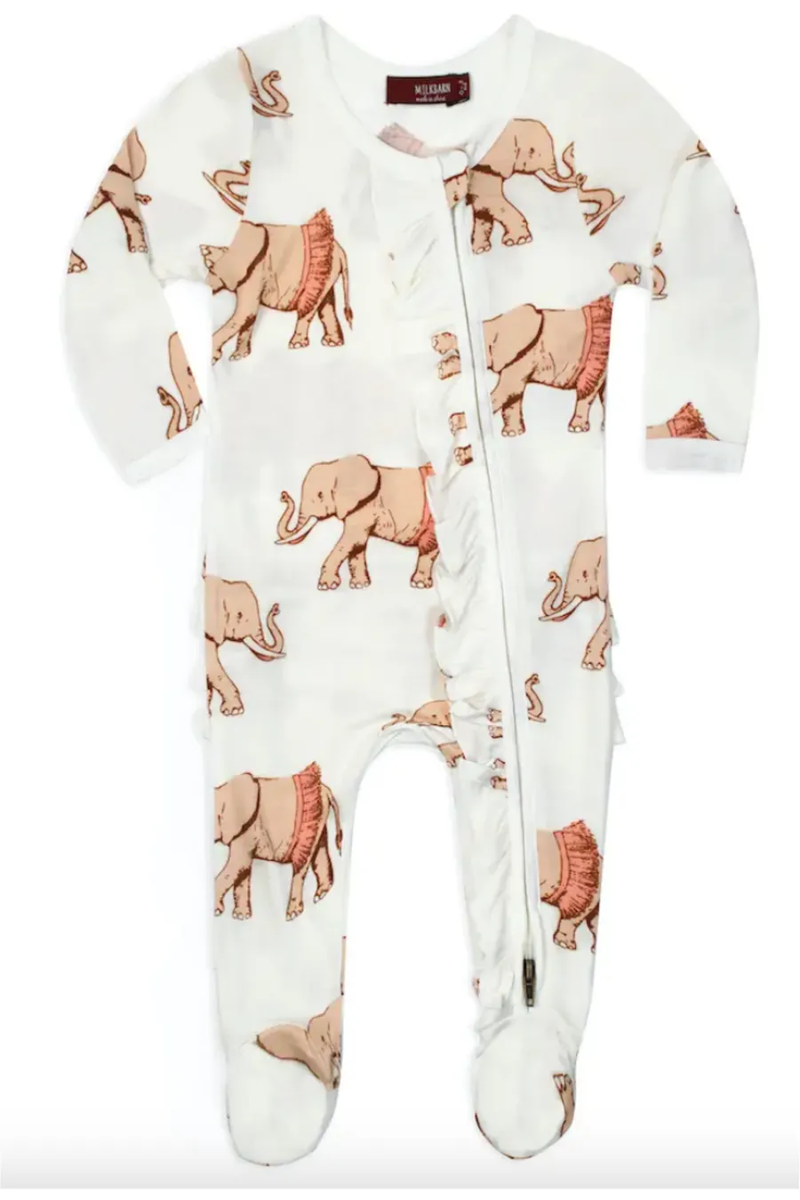 Milkbarn 0-3M Zipper Pajamas