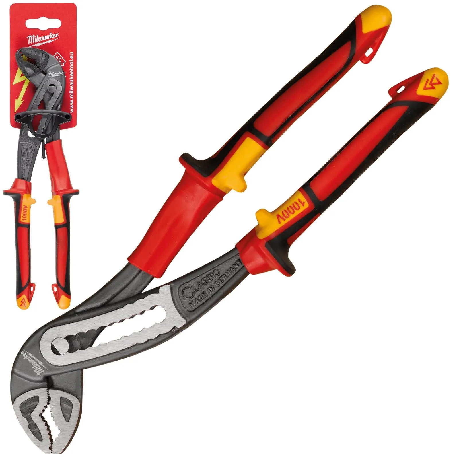 Milwaukee VDE Water Pump Pliers 240mm Insulated 10,000V