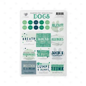 MyMakes : Pamper Pet Sprays for Dogs - Label Sheet
