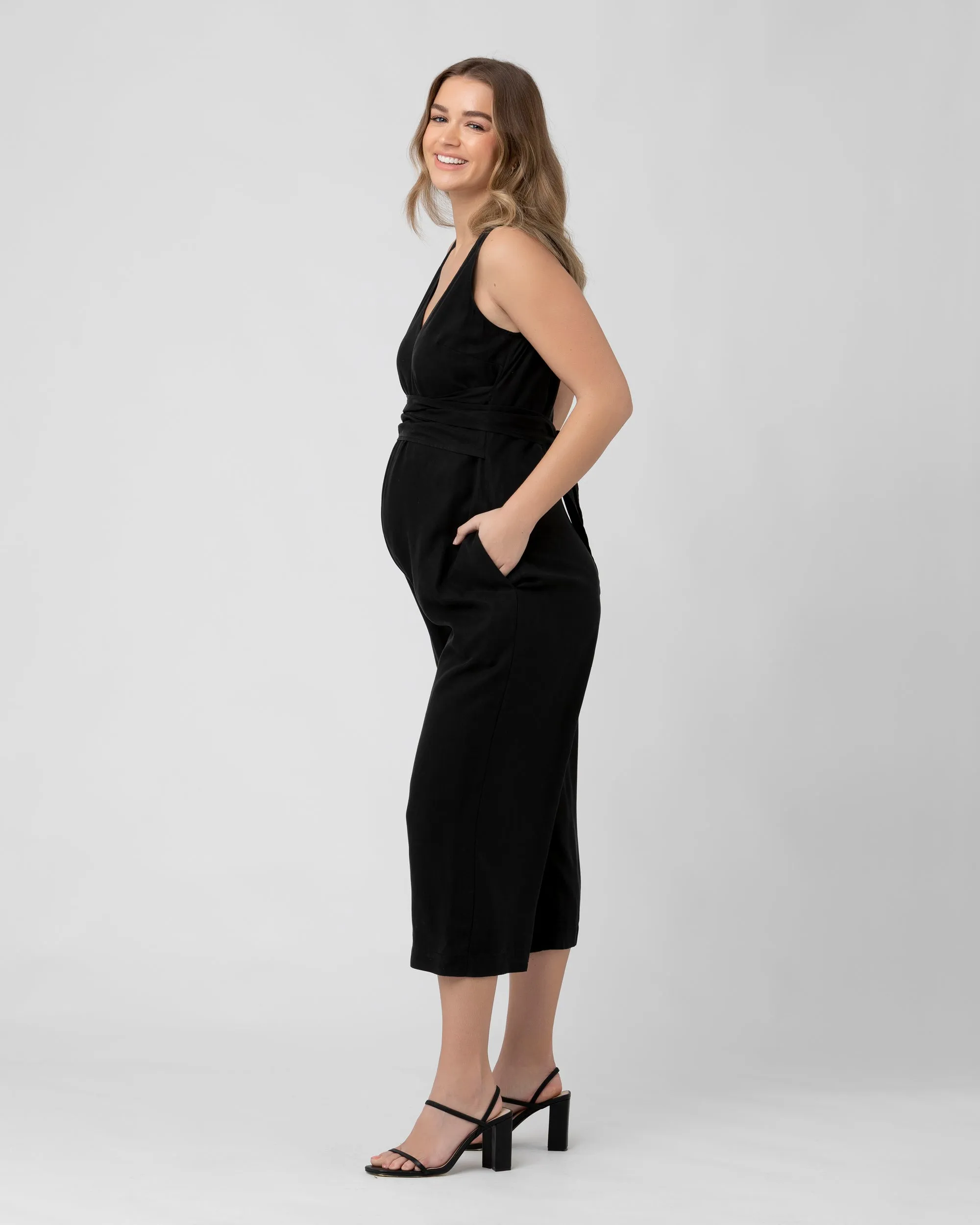 Naomi Tencel Jumpsuit Black