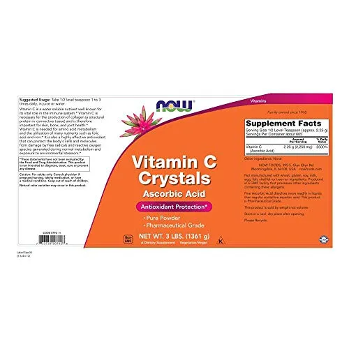 Now Foods - Cristales de vitamina C, 0792, 1