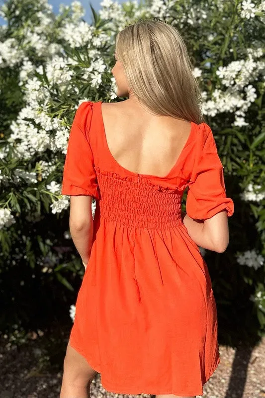 Nuvi Apparel Smocked mini dress