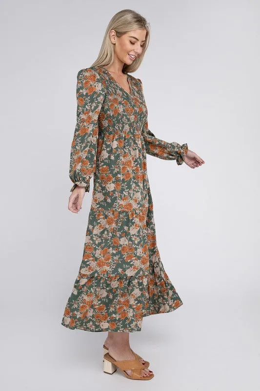 Nuvi Apparel V Neck Ruffle Hem Dress