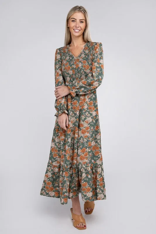 Nuvi Apparel V Neck Ruffle Hem Dress